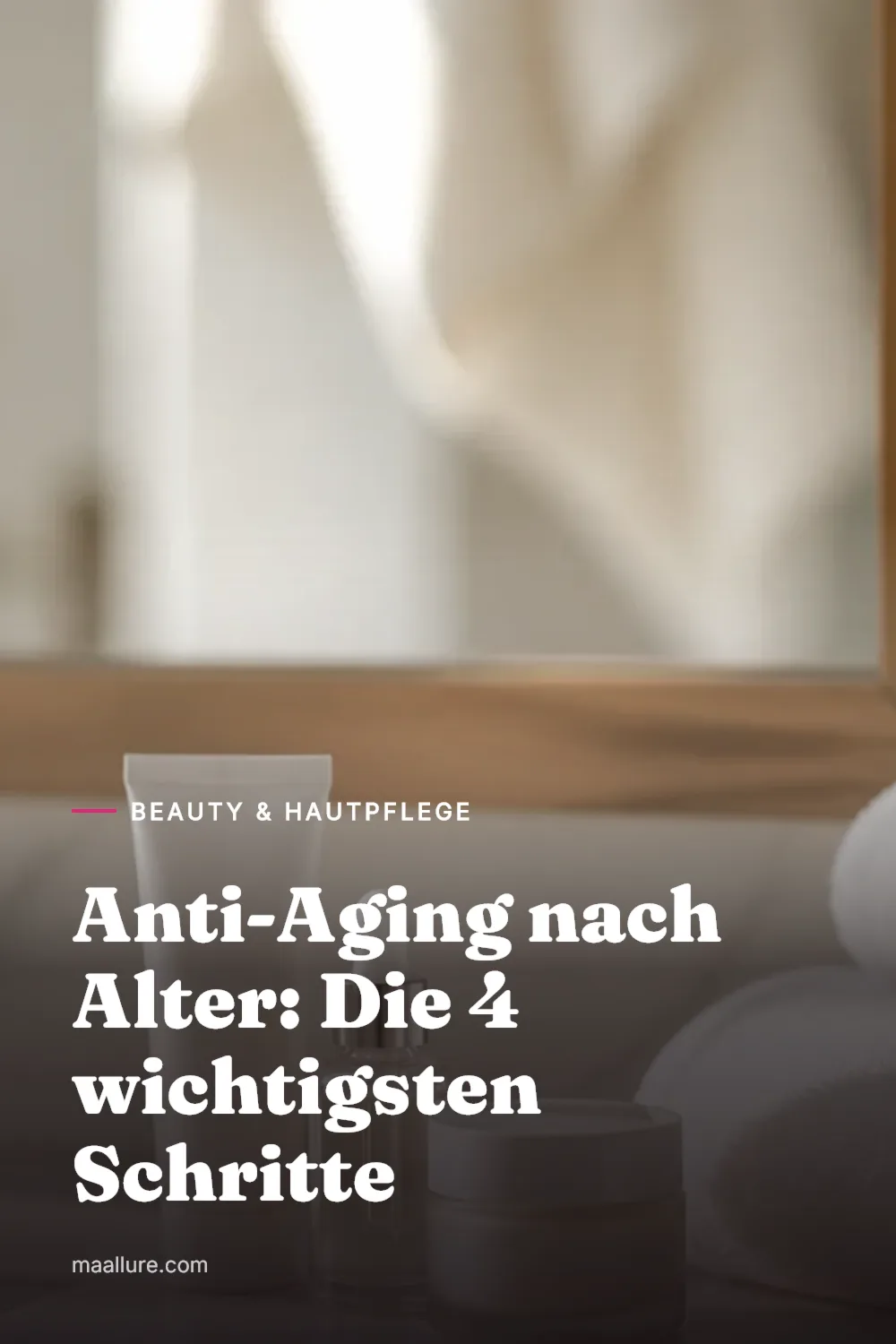 Elegante Kosmetikfläschchen, Sonnenschutz und Feuchtigkeitscreme auf einer hellen Badezimmerablage