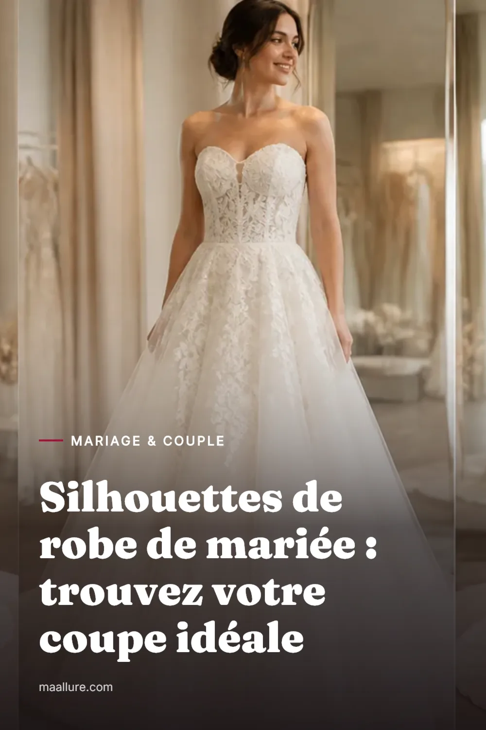 Silhouettes de robe de mariée : trouvez votre coupe idéale