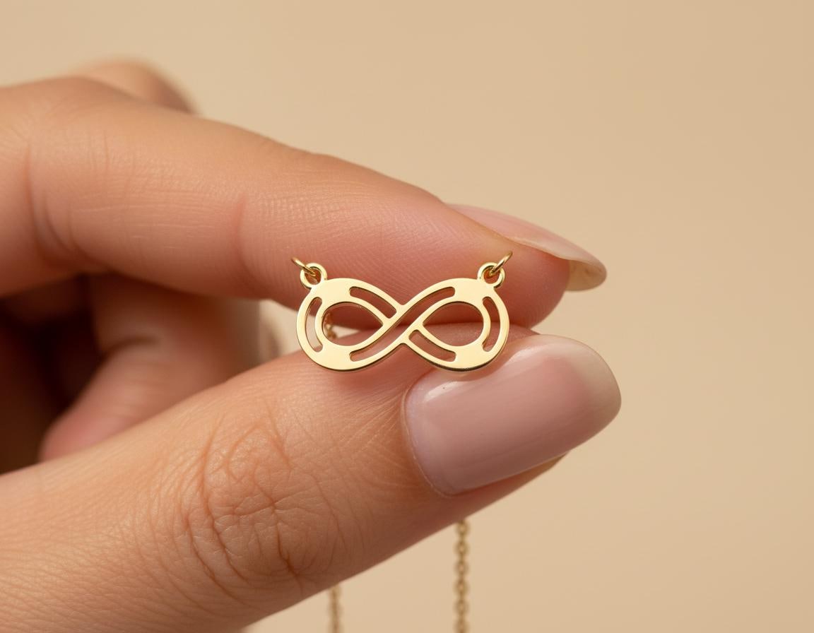 Infinity Knot Necklace: Gold Plated Minimalist Design