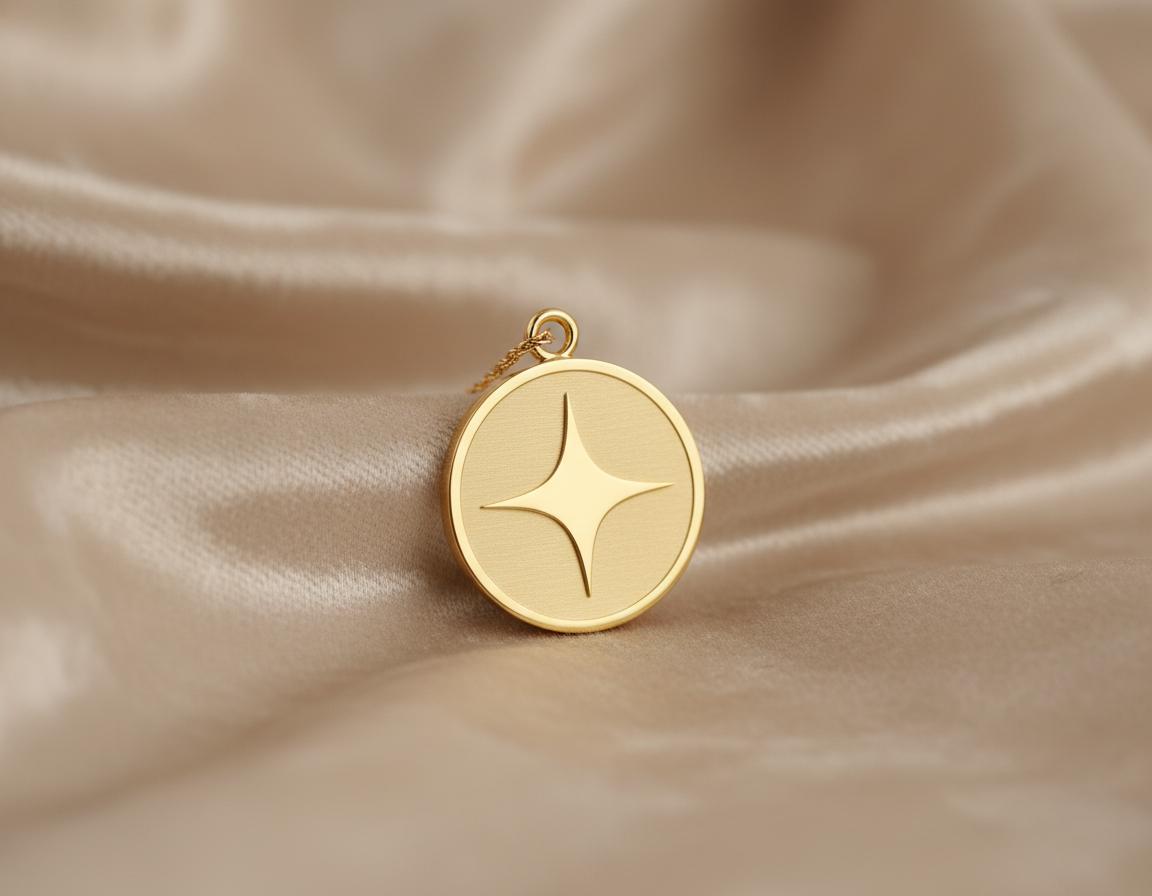 Star Pendant: Gold Finish Simple Charm