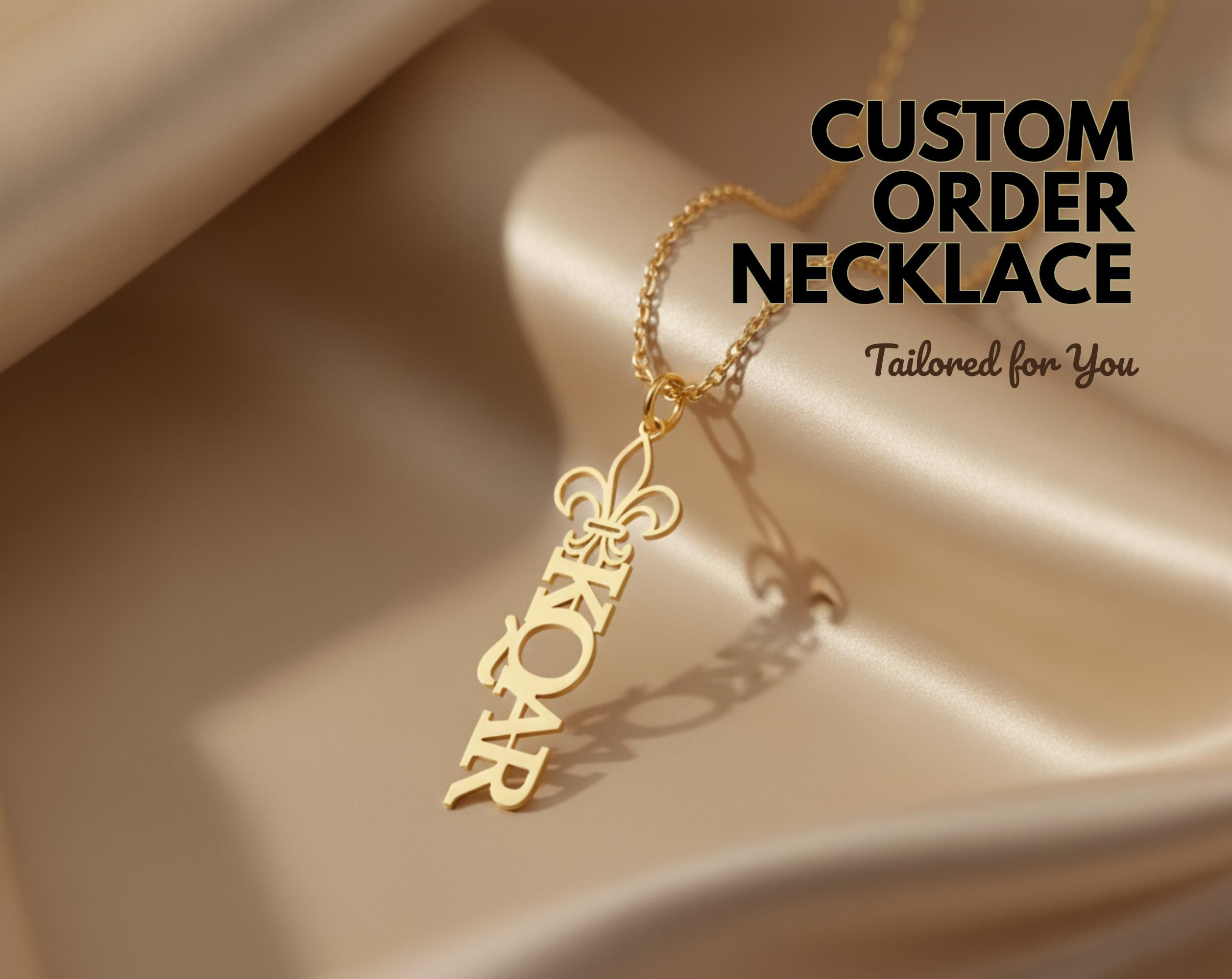 Necklace Made to Order: Gold Plated Sterling Silver Custom Jewelry | Personalized Gift