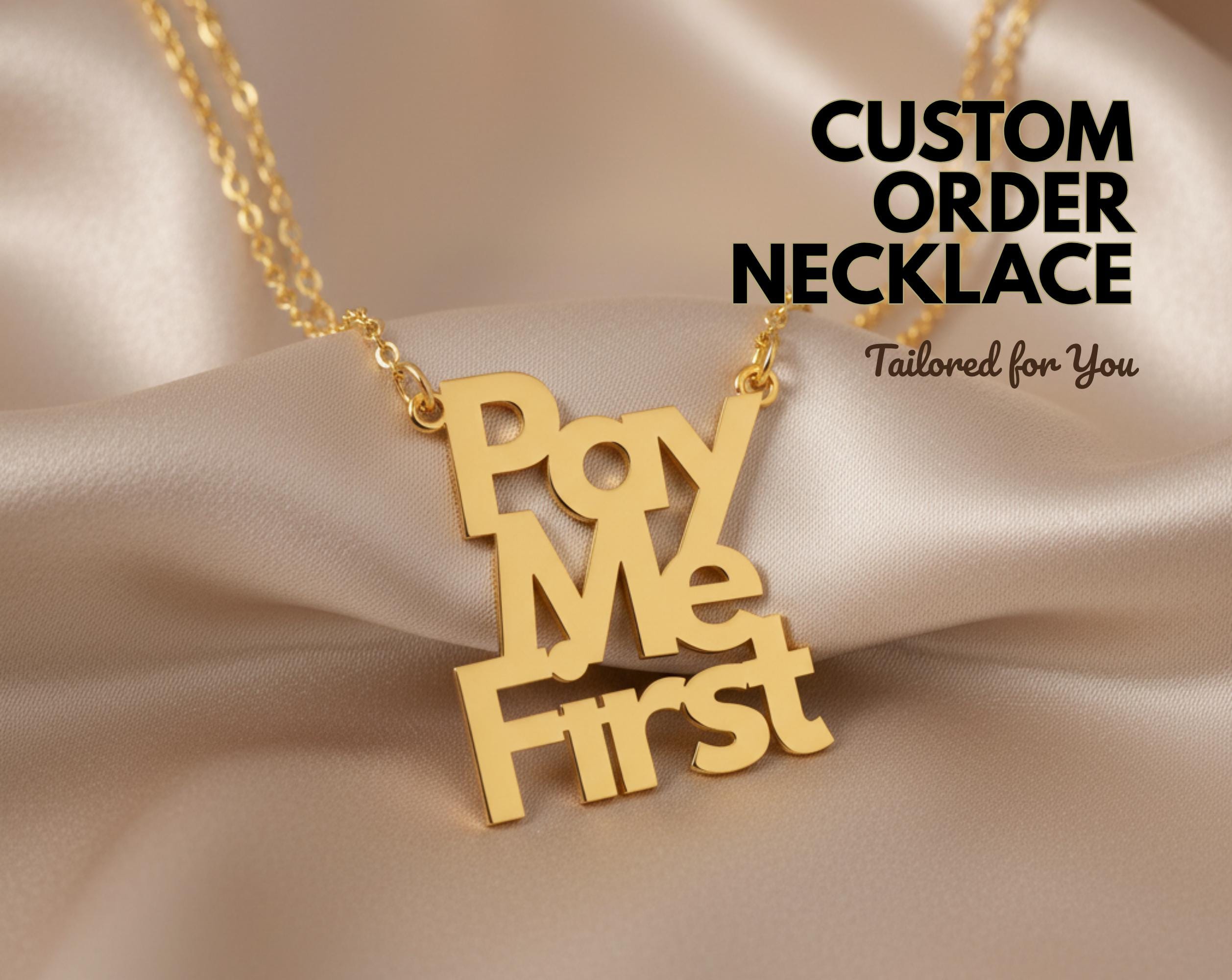 Necklace Custom Request: Gold Plated Sterling Silver Handmade Jewelry | Special Made to Order Gift