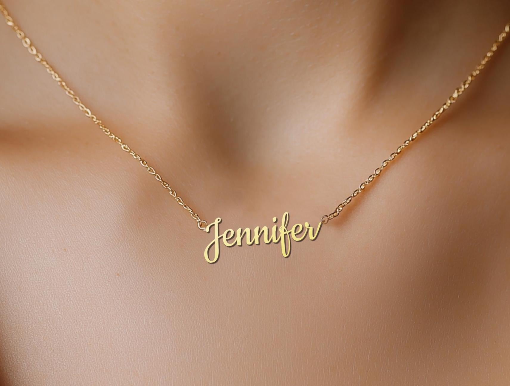 Personalized Gold Name Necklace - Custom Script Pendant - Elegant Custom Jewelry for Women