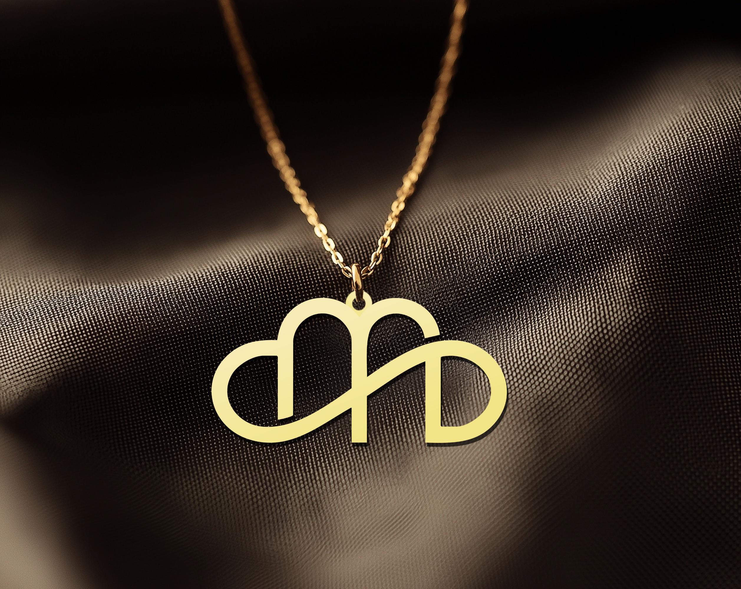 Minimalist 'M' Infinity Initial Necklace – Unique Design with Timeless Symbolism