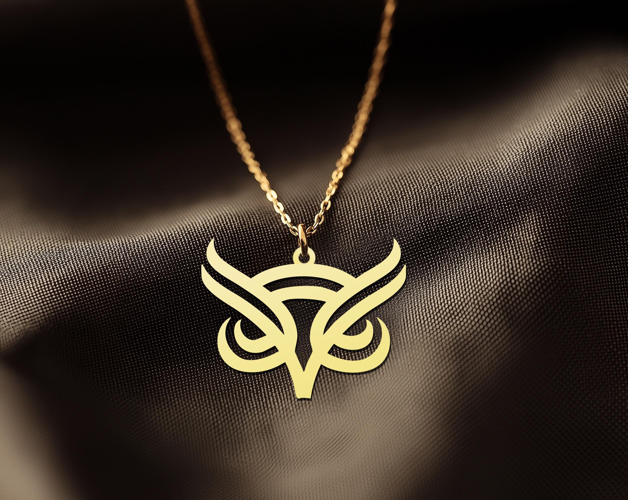 Elegant Owl Necklace | Gold Plated Minimalist Owl Pendant | Unique Gift for Owl Lovers