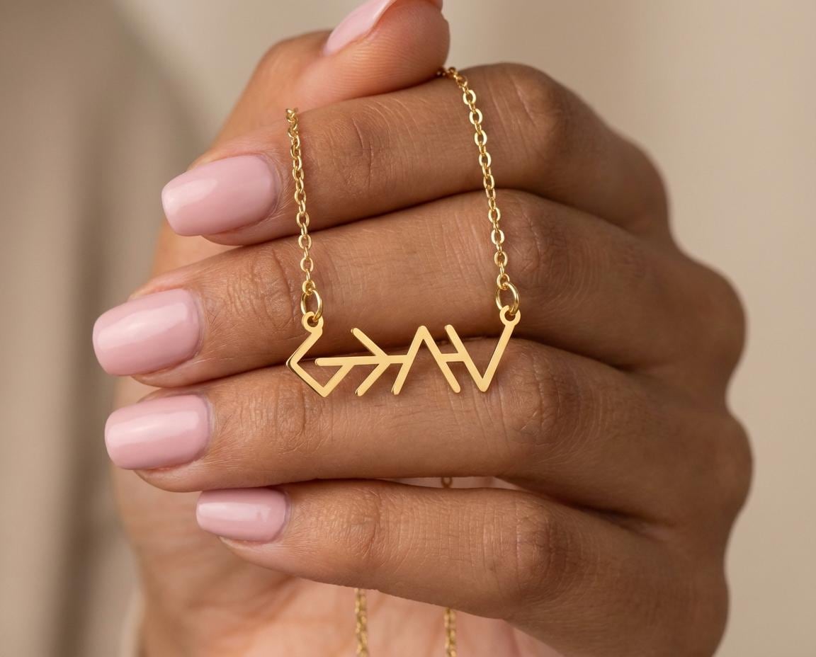 God Is Greater Pendant: Gold Tone Minimalist Necklace