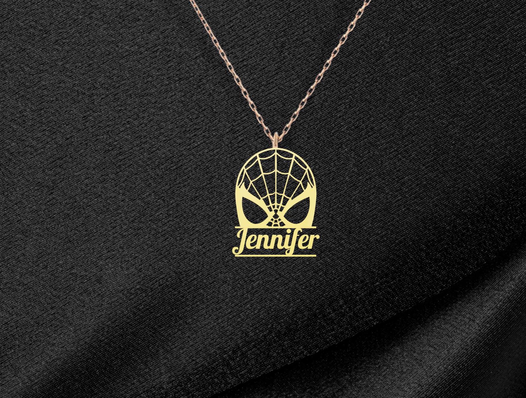 Custom Spiderman Necklace - Spiderman Necklace - Superhero Necklace Pendant - Spiderman Necklace - Minimalist Jewelry for Women