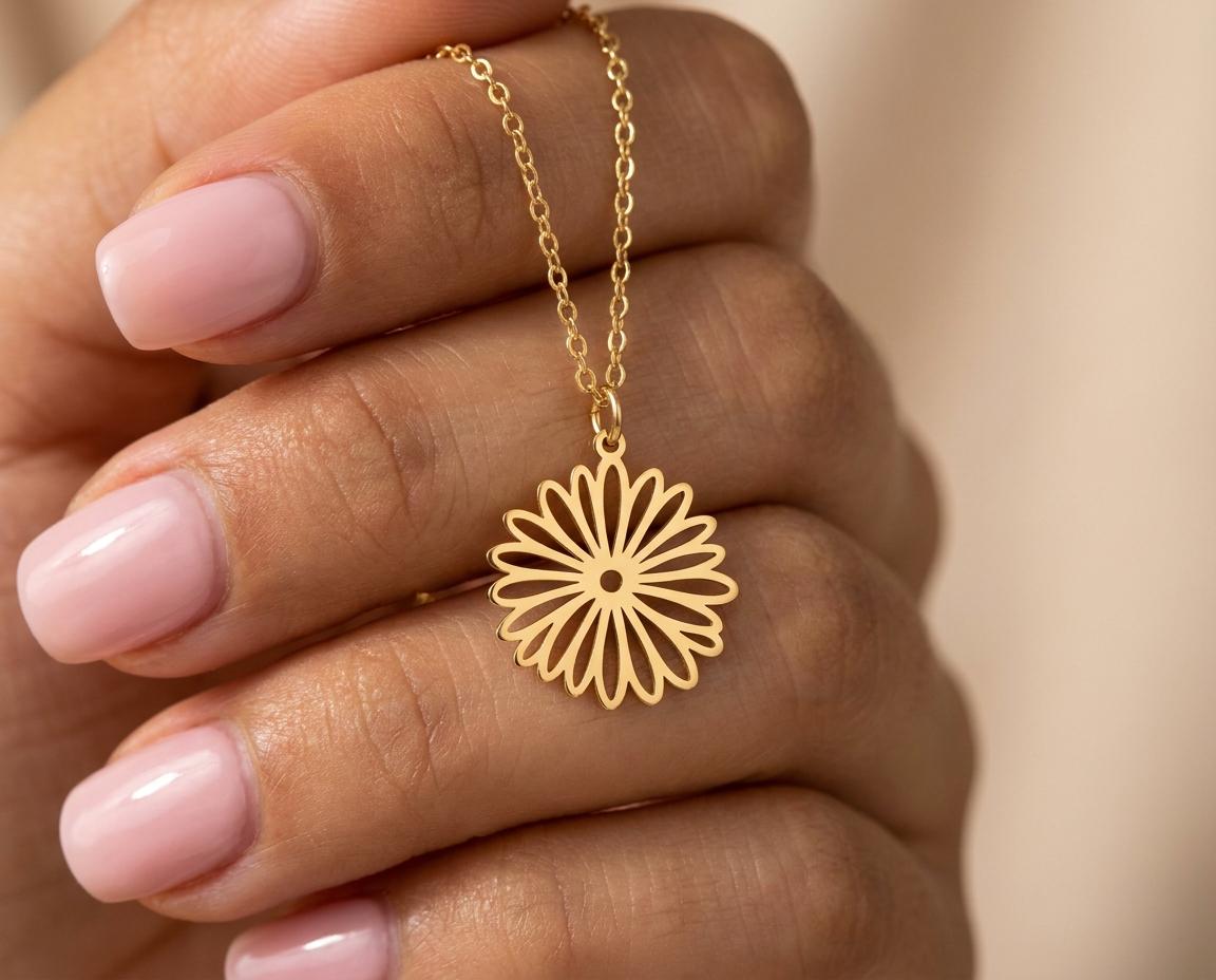 Aster Pendant: Sterling Silver Floral Design