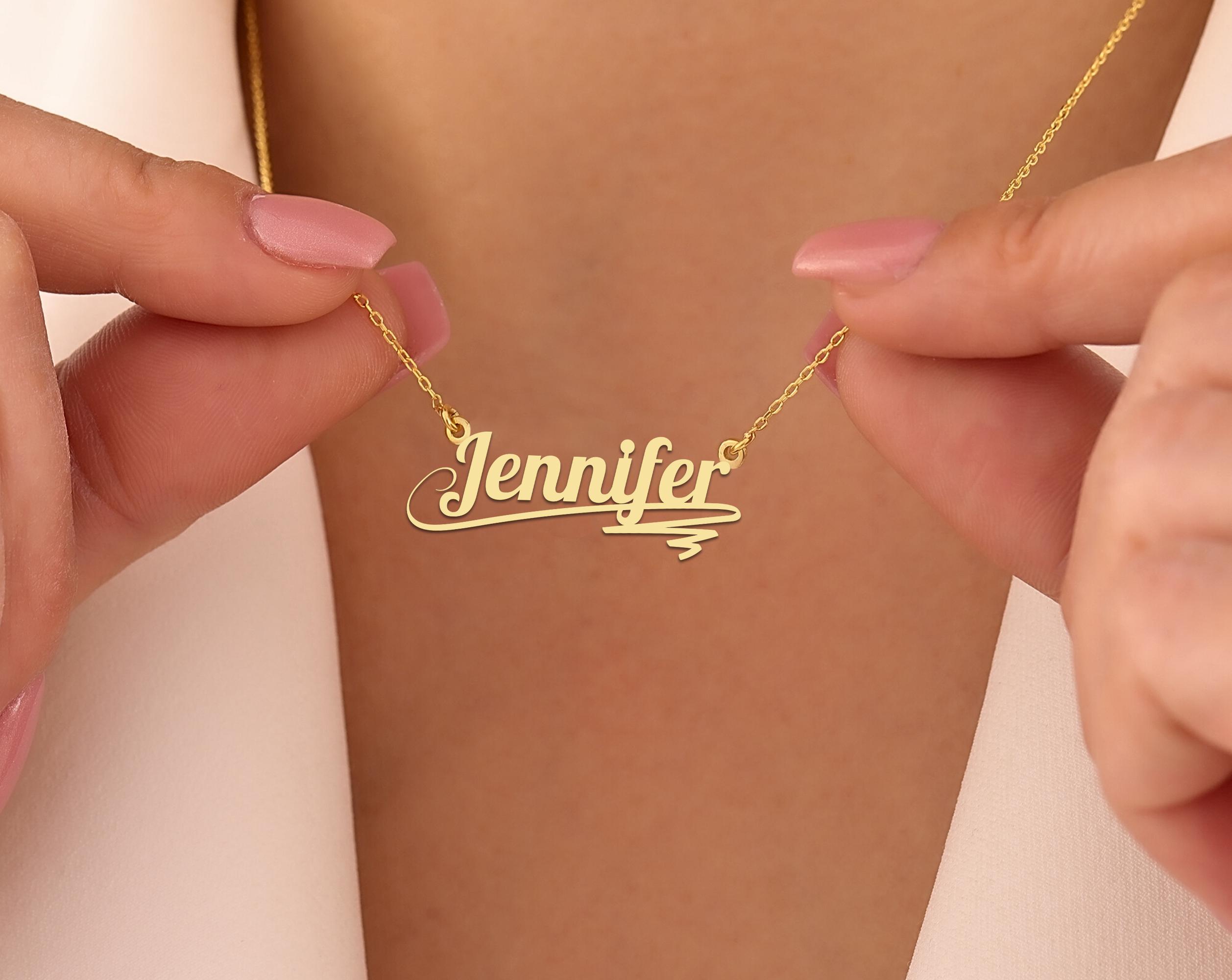 Personalized Gold Name Necklace - Elegant Custom Name Pendant with Underline - Minimalist Jewelry Gift for Women - Unique Custom Jewelry