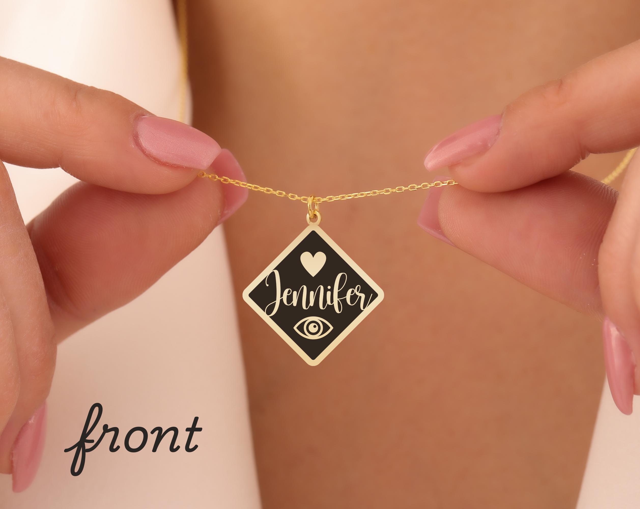 Personalized QR Code Necklace - Custom Name Gold Charm - Unique Gift with Timeless Digital Message - Memorable Keepsake