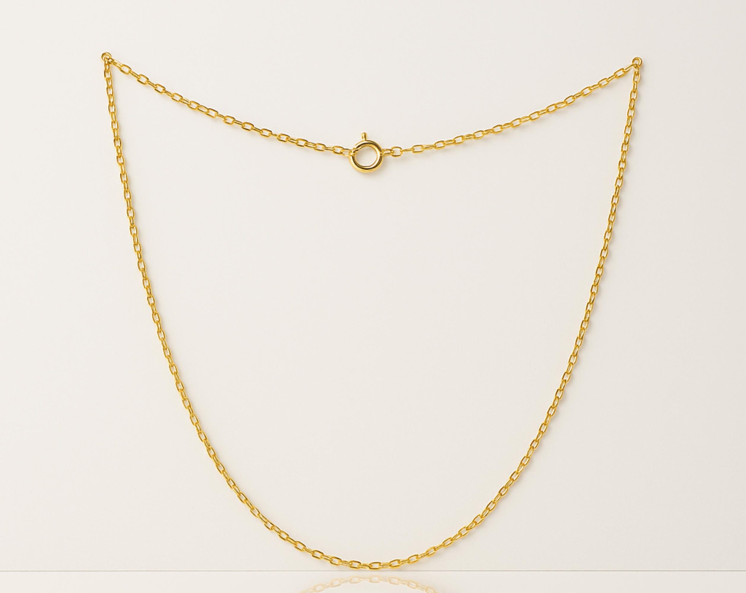 Cable Chain Necklace in 925 Sterling Silver - Dainty Layering Chain