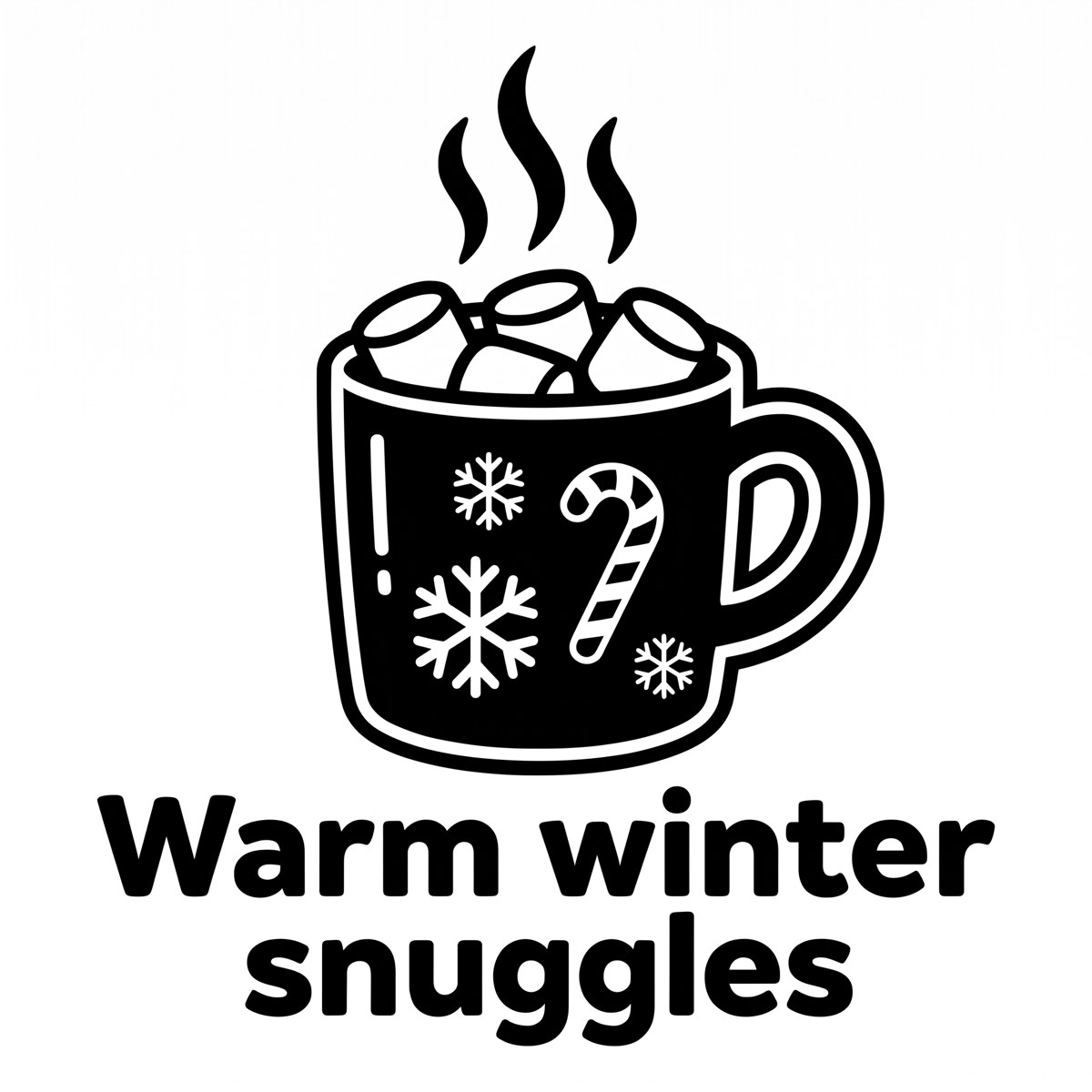 Warm Winter Mug SVG: Cozy Hot Chocolate Cut File for Cricut