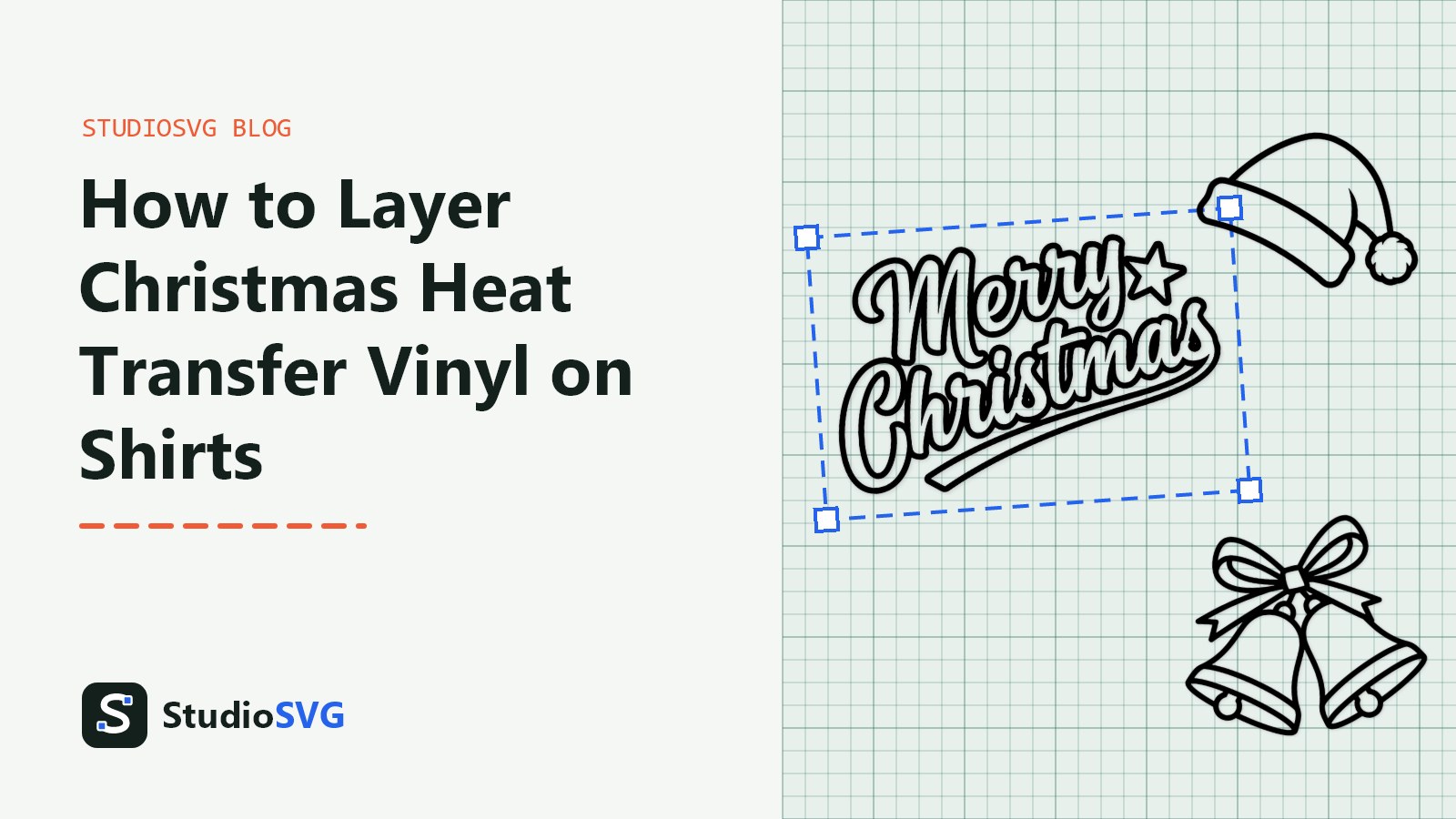 Multi-color Christmas vinyl cut file designs ready for shirt pressing on a craft table
