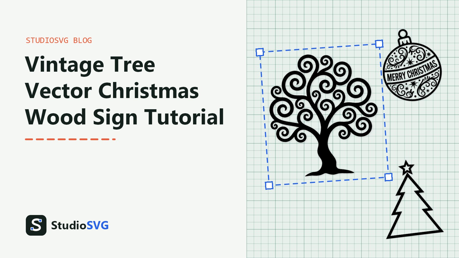 A wooden holiday sign featuring a vintage tree vector design created with an electronic cutting machine