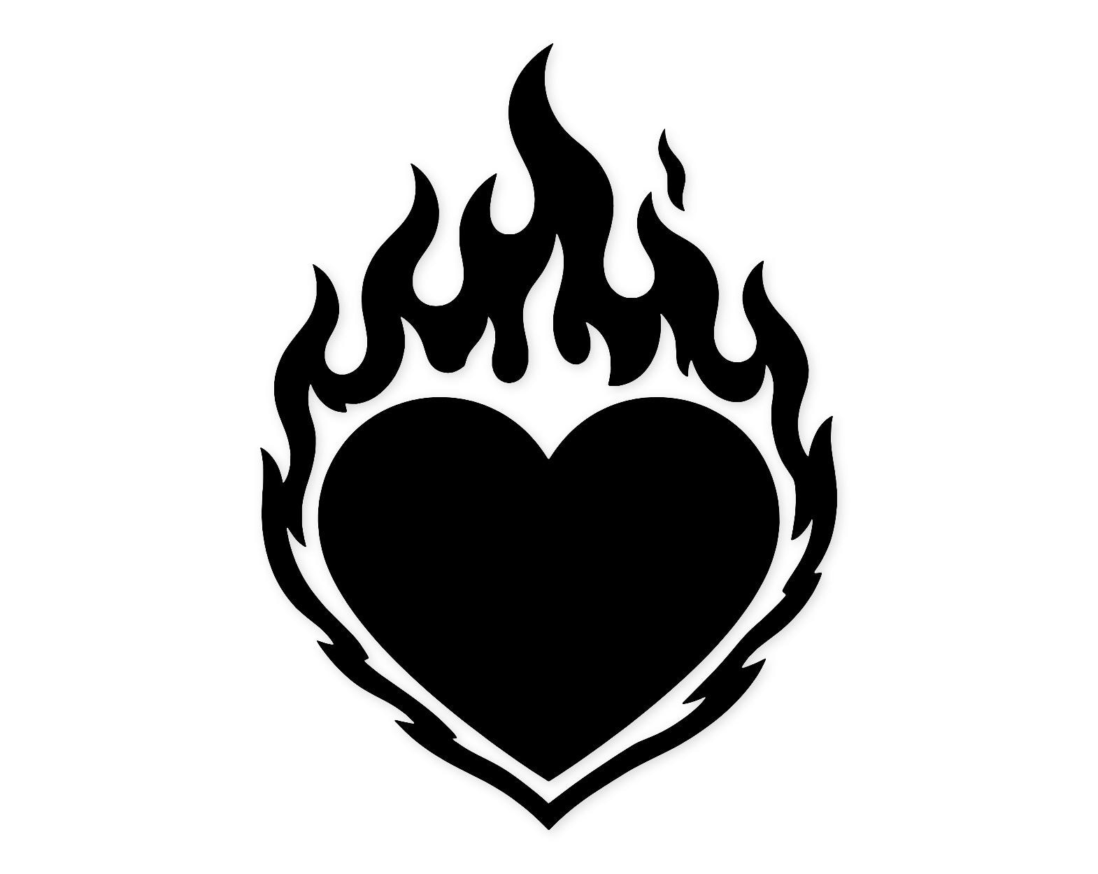 Heart With Flames Svg Png: Bold Design For Passion Projects