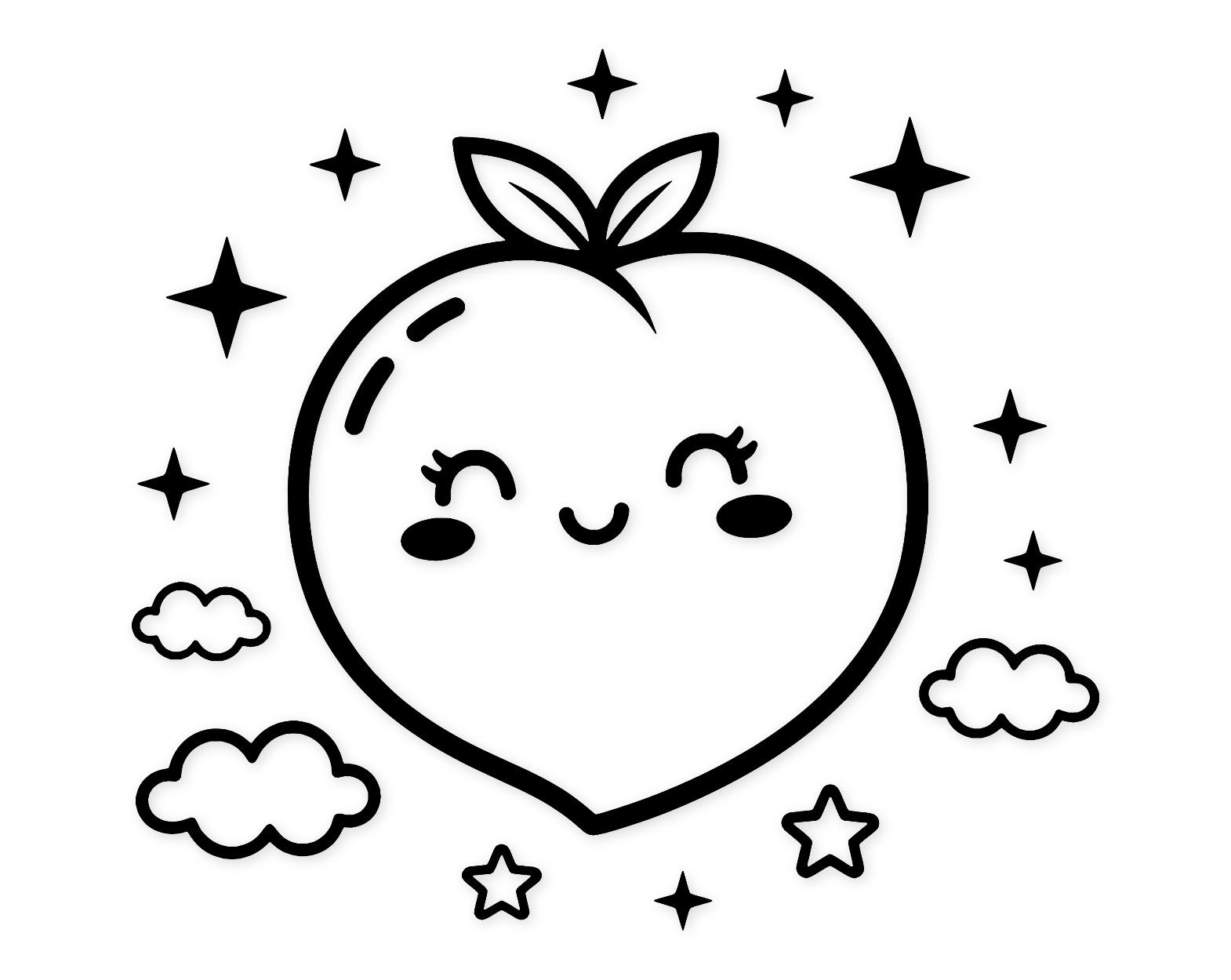 Peachy Dream Svg Png: Whimsical Fruit Design For T-Shirts