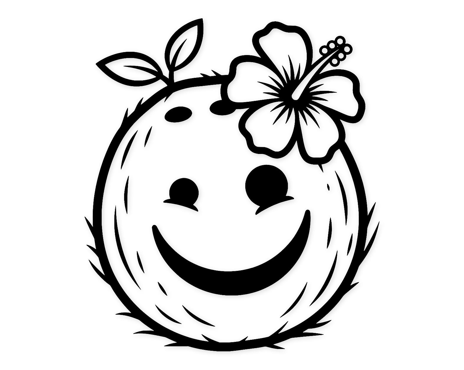 Coconut Svg Png: Cute Tropical Design For Crafts