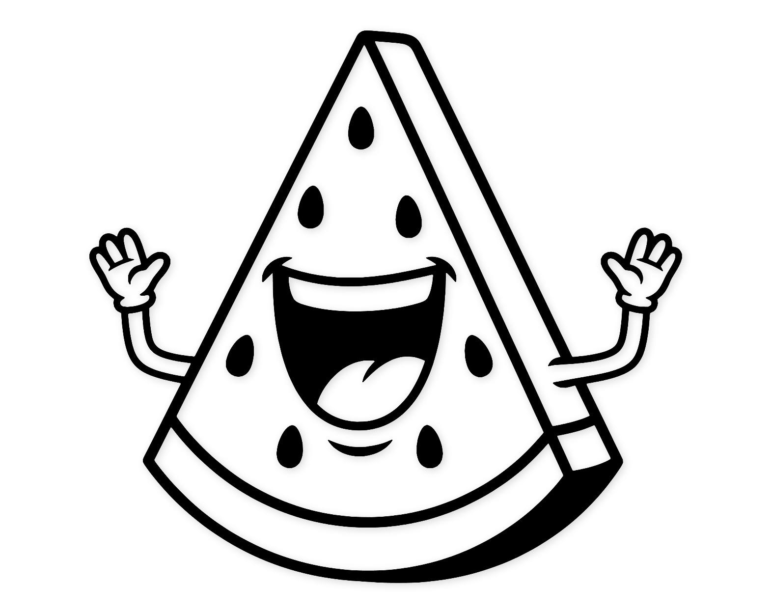 Laughing Watermelon Svg Png: Whimsical Design For T-Shirts
