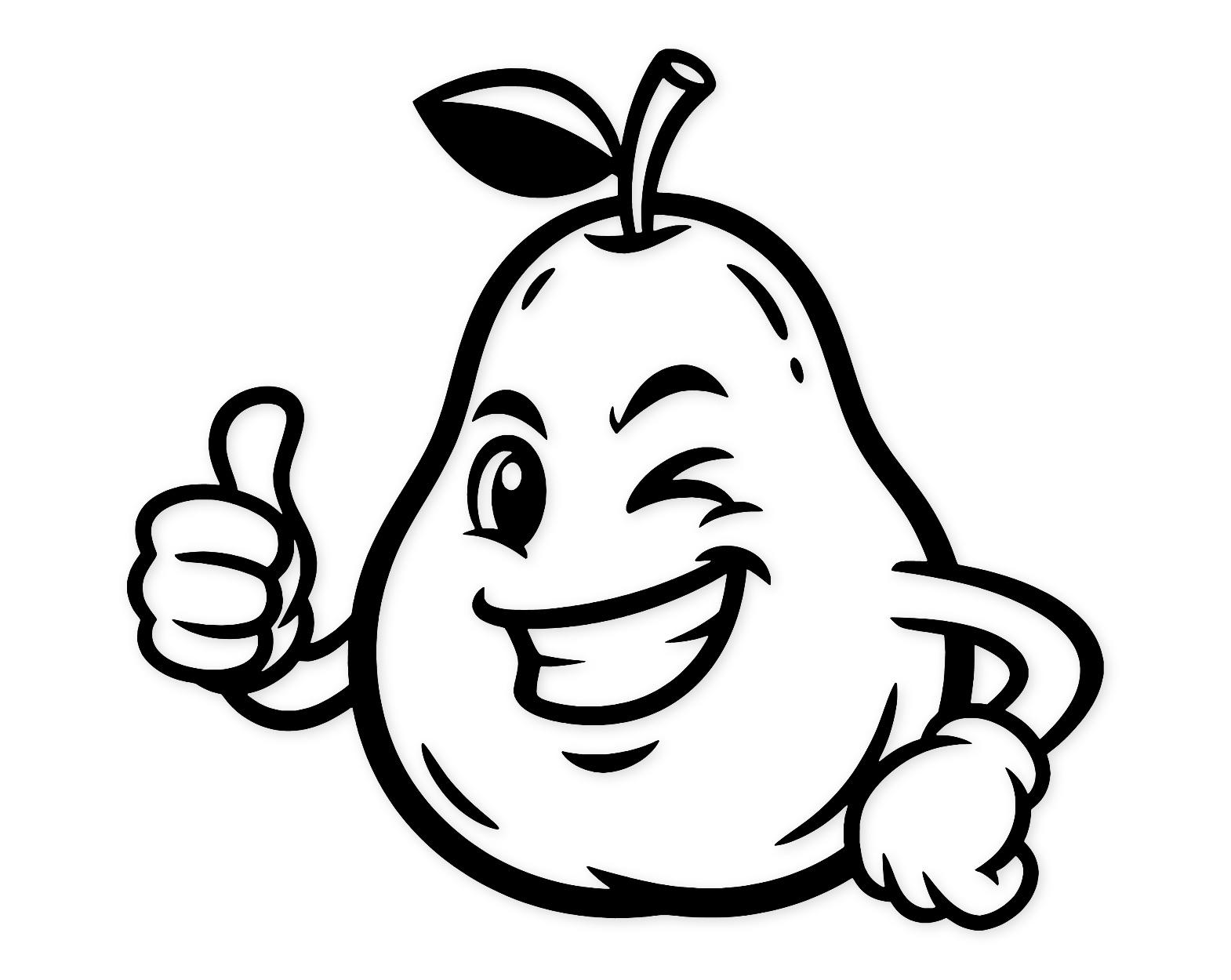 Charming Pear Svg Png: Whimsical Cut File For T-Shirts