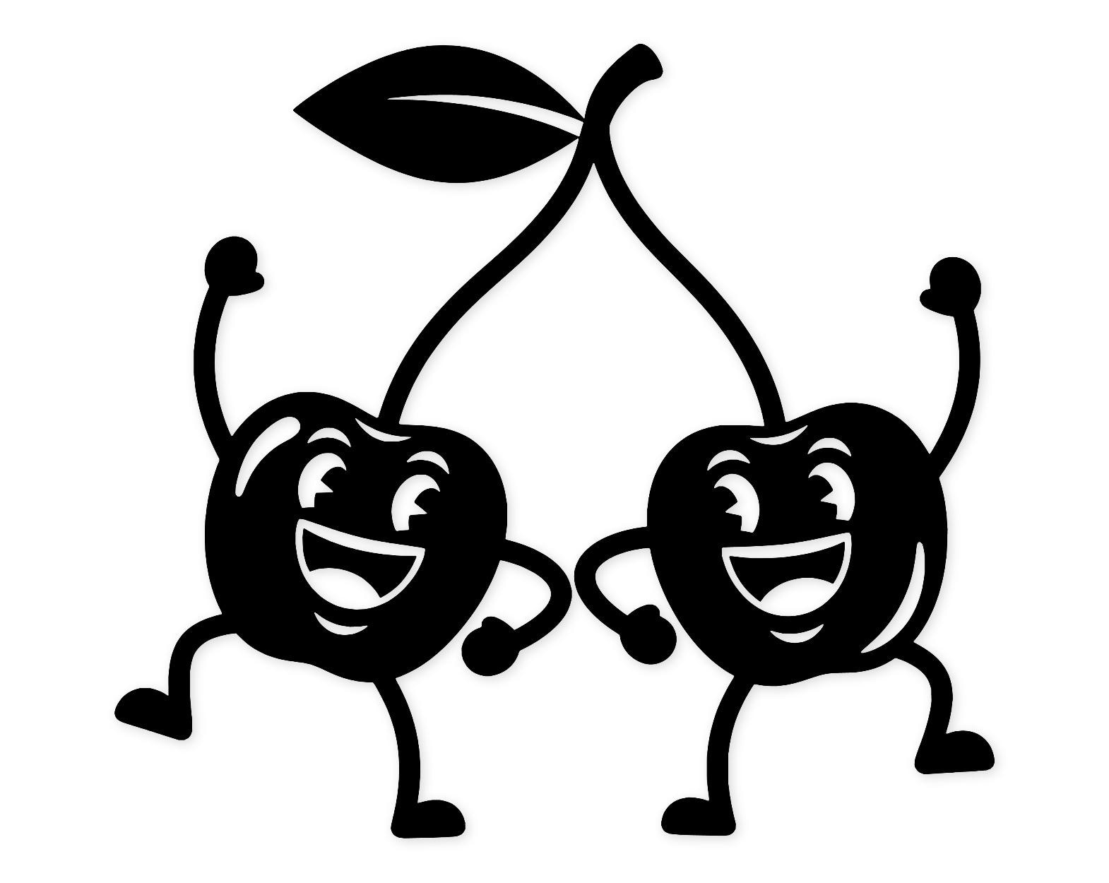 Crazy Cherry Svg Png: Whimsical Dancing Cherries For Crafts