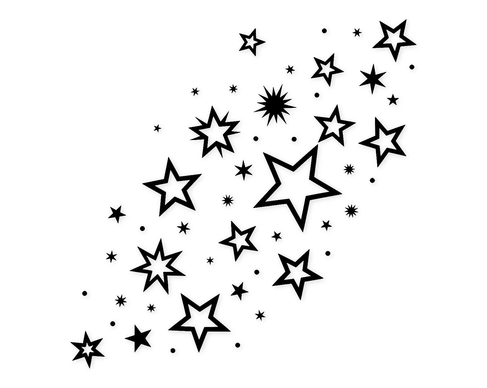 Starry Sky Composition Svg Png: Bold Clean Lines For Crafting