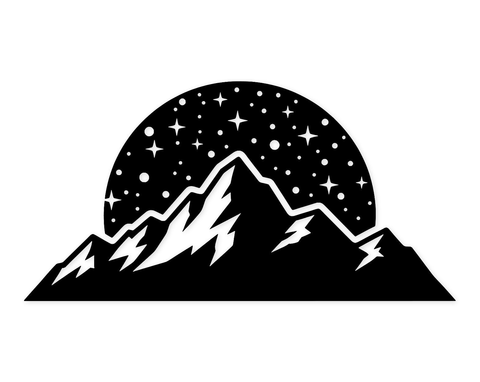 Stellar Silhouette Svg Png: High Contrast Cut File For Wall Art