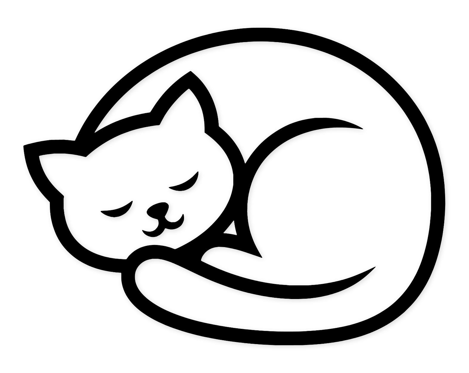 Napping Cat Svg Png: Minimalist Cut File For T-Shirts