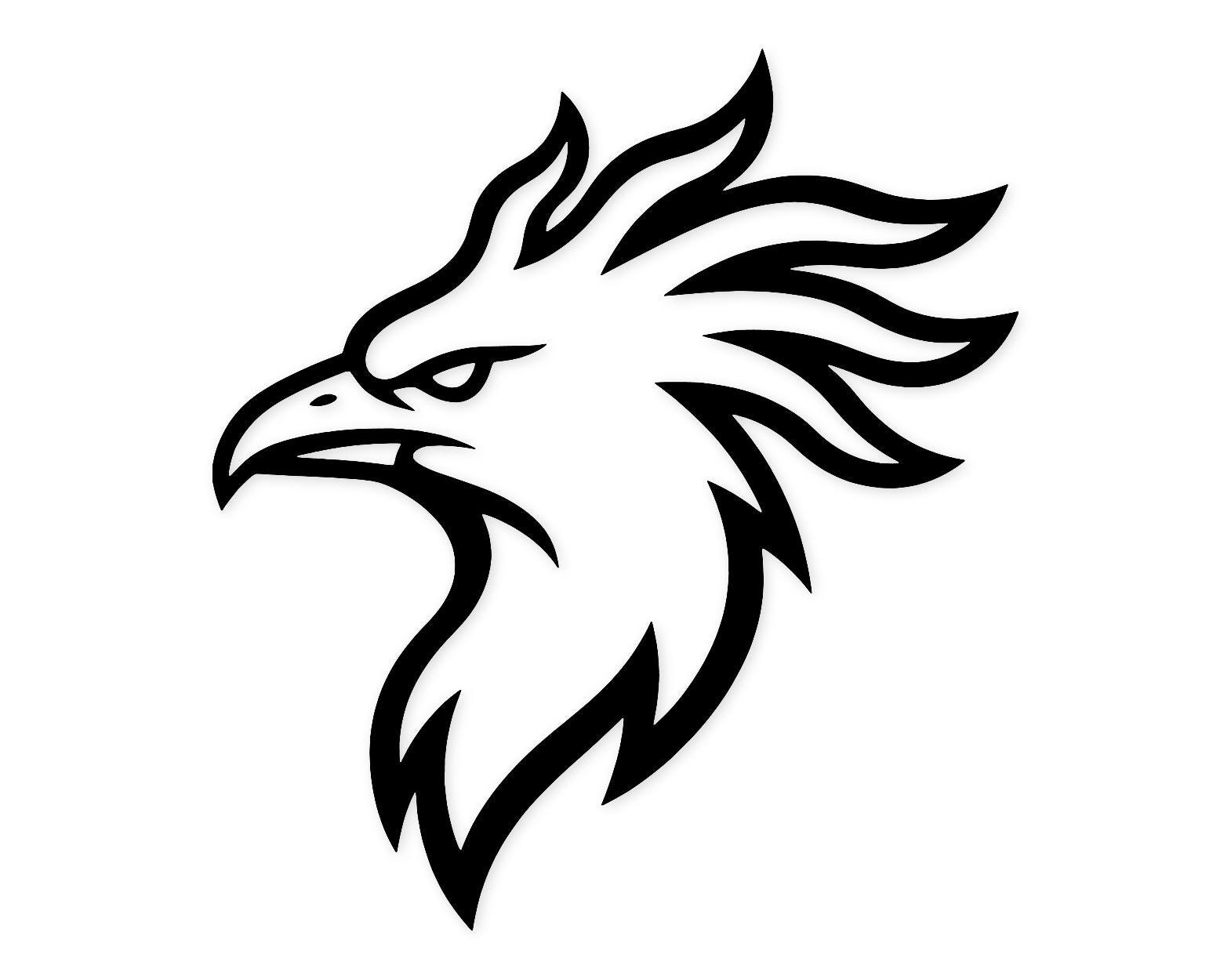 Phoenix Head Profile Svg Png: Minimalist Cut File For Crafting