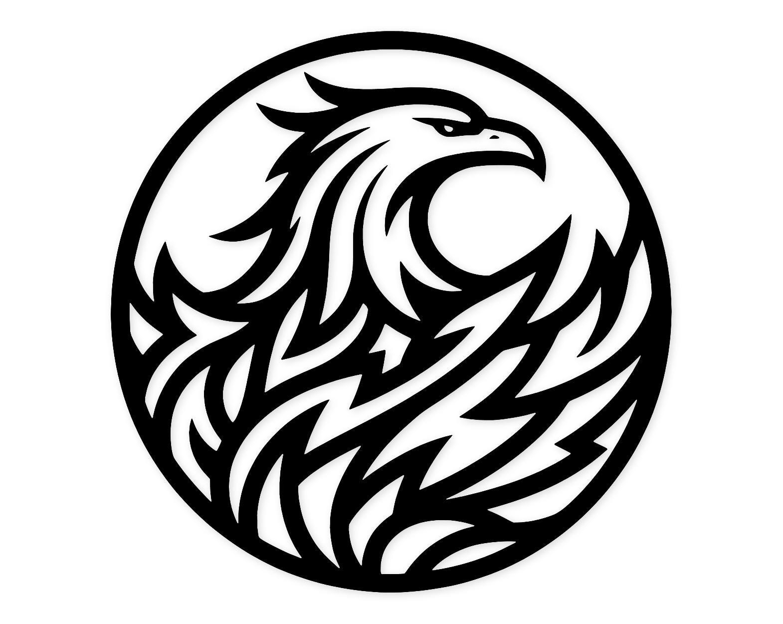 Phoenix Crest Svg Png: Bold Emblem For Crafts