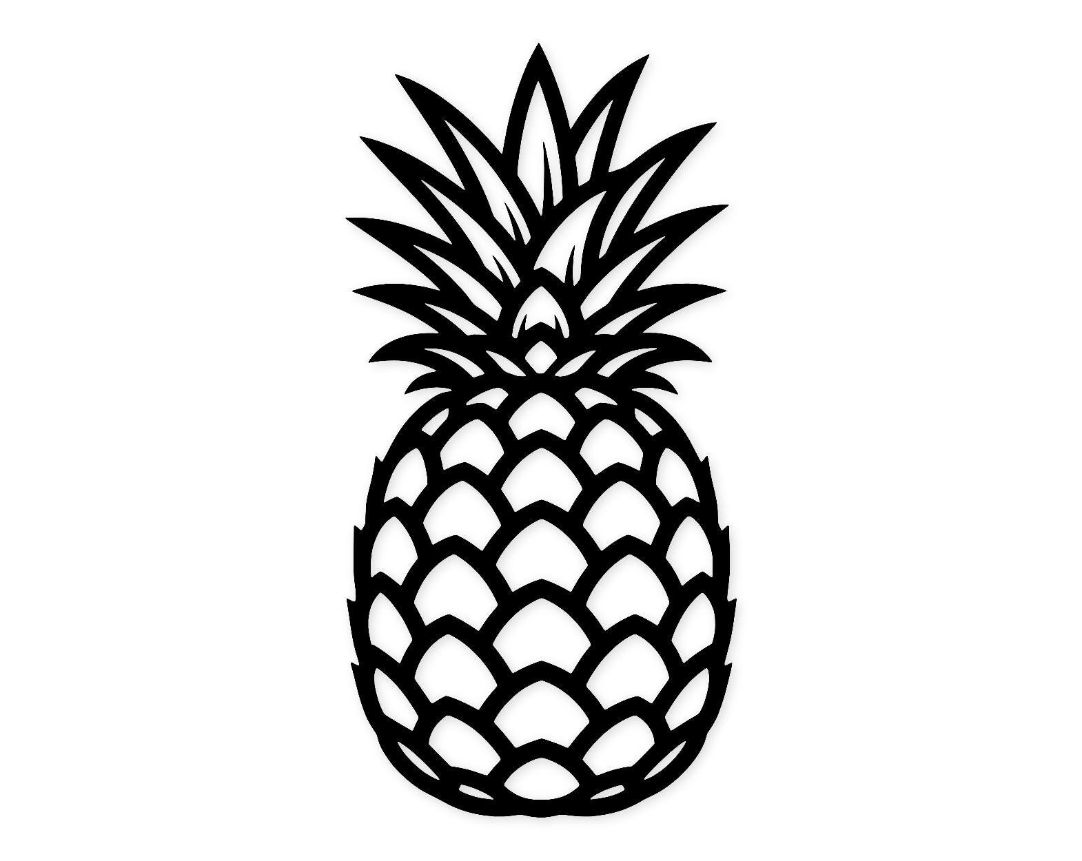 Pineapple Profile Svg Png: Cut Ready Digital Design For Cricut Silhouette