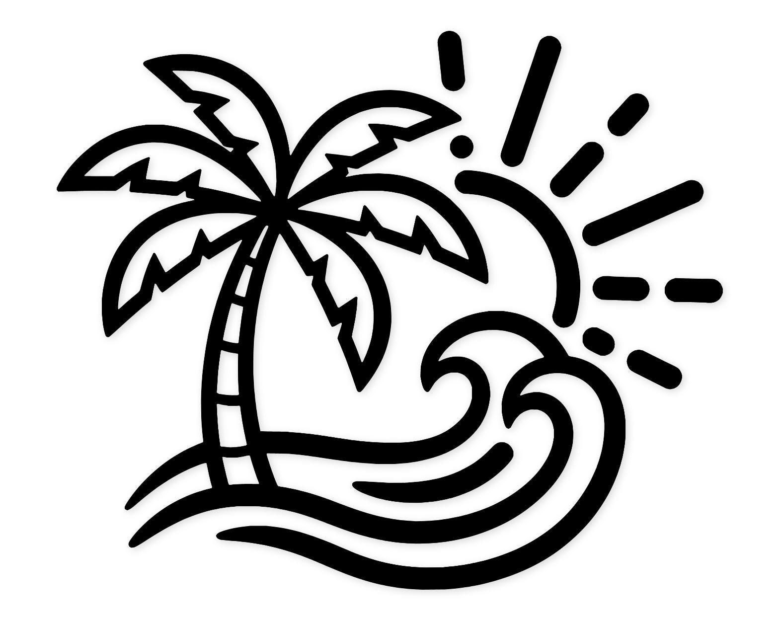 Retro Palm Scene Svg Png: Cut Ready Digital Design For Cricut Silhouette