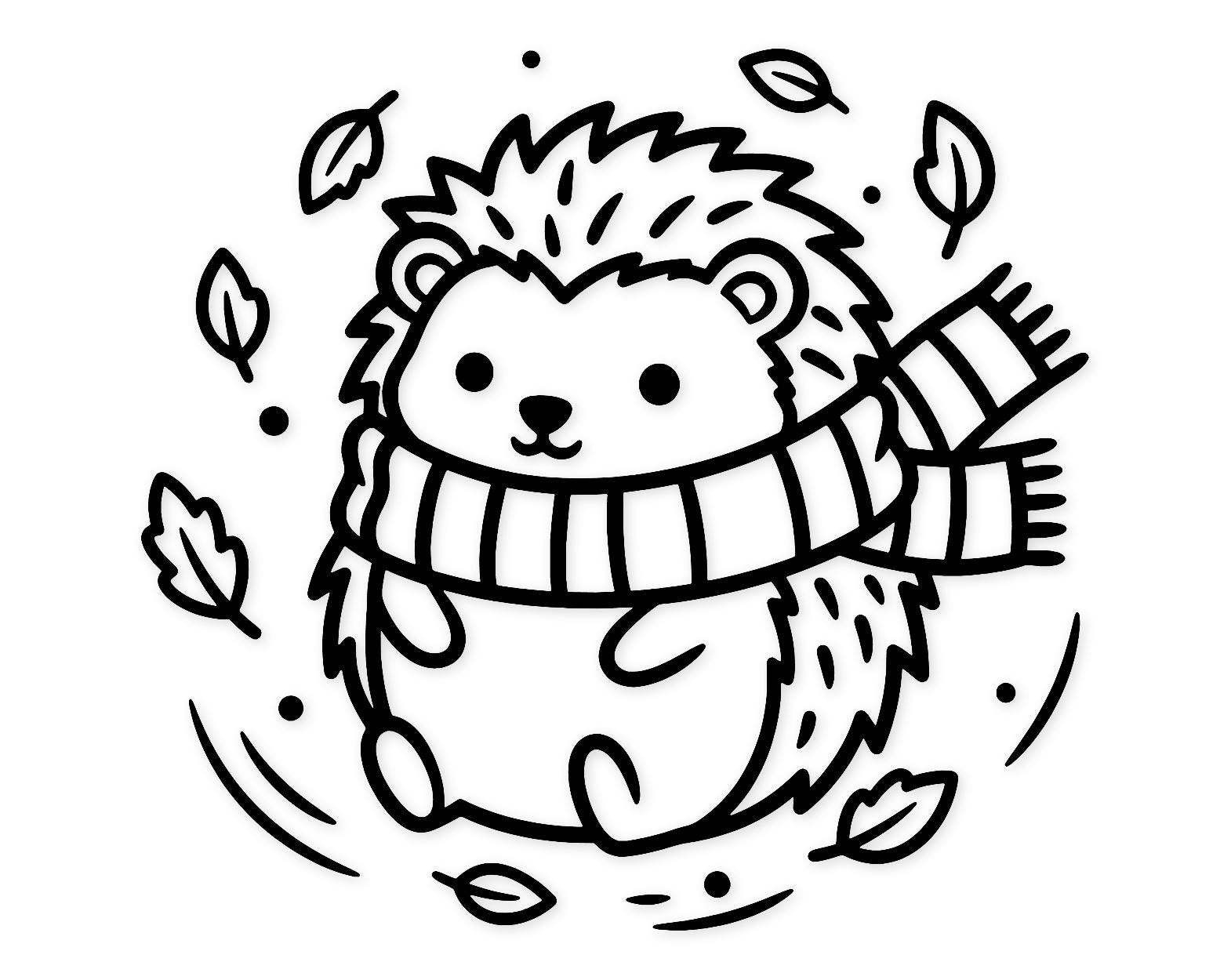 Cozy Hedgehog Svg Png: Cute Hand-Drawn Design For Crafts