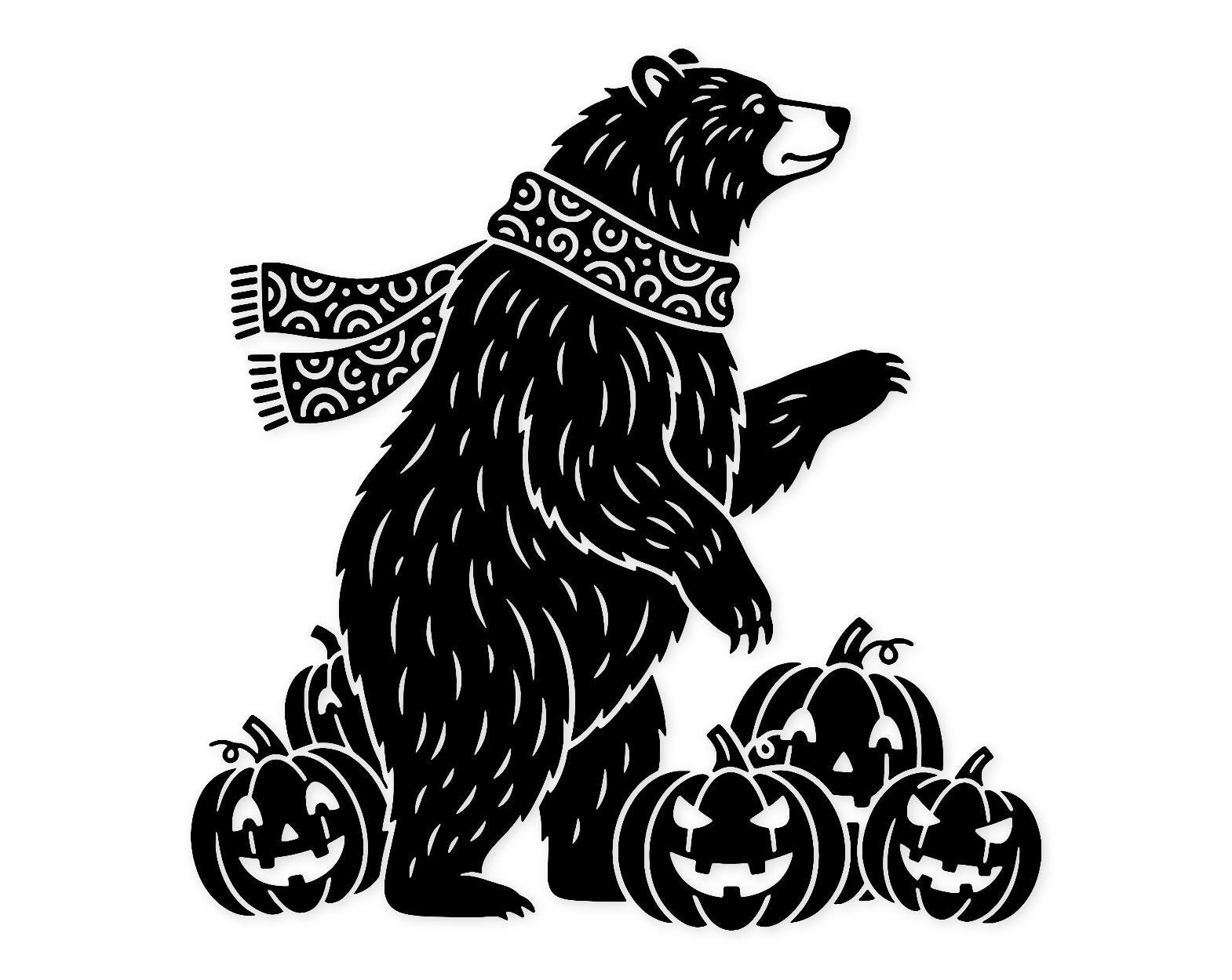 Charming Bear Svg Png: Whimsical Cut File For Seasonal Decor