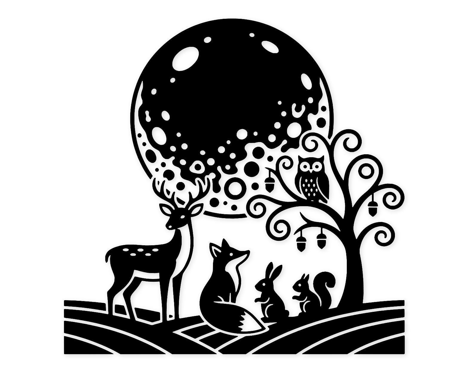 Harvest Moon Svg Png: Bold Cut File For Fall Decor