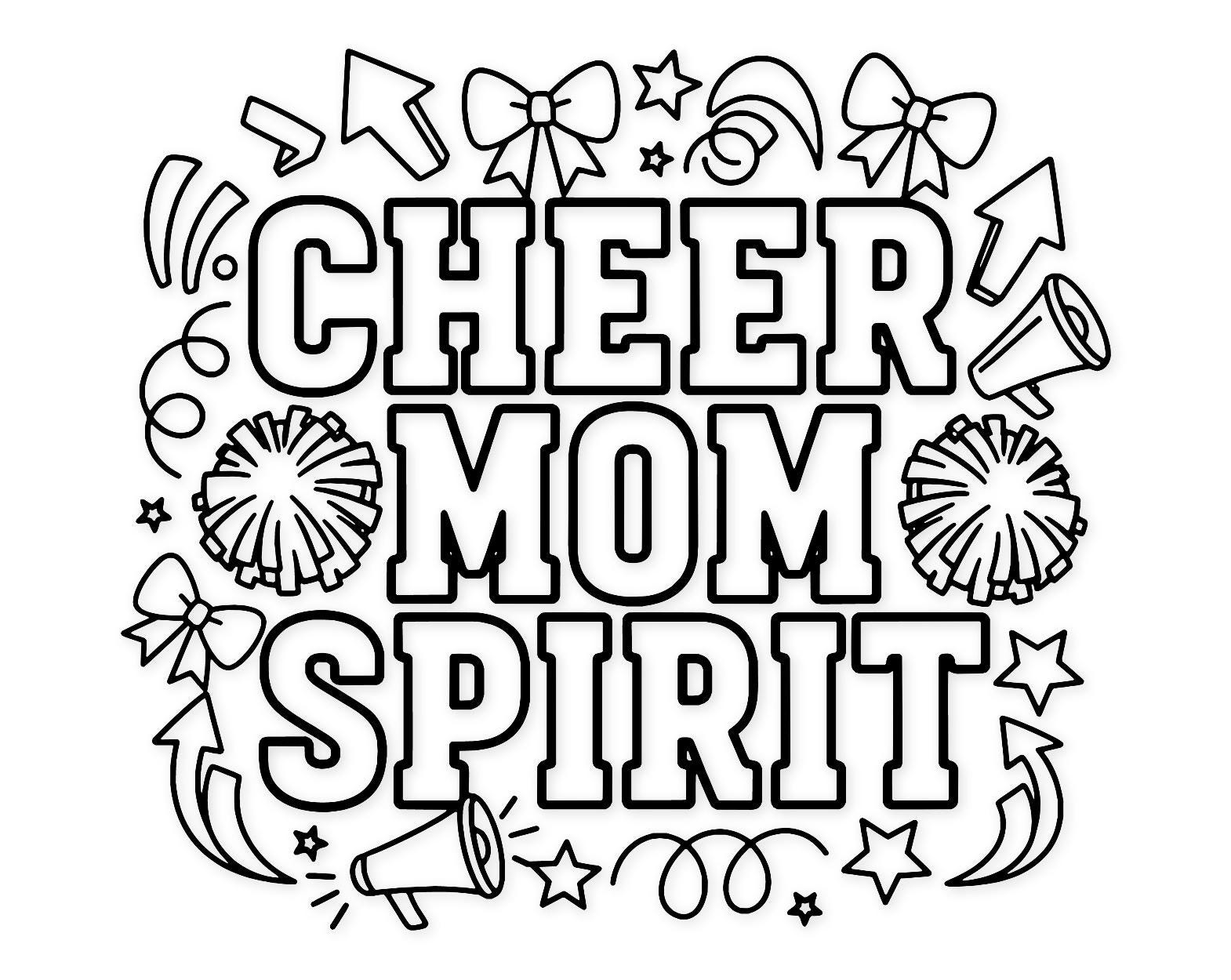 Cheer Mom Spirit Svg Png: Bold Typography For T-Shirts