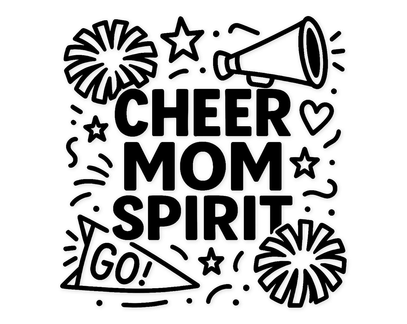 Cheer Mom Spirit Svg Png: Bold Design For Scrapbooking