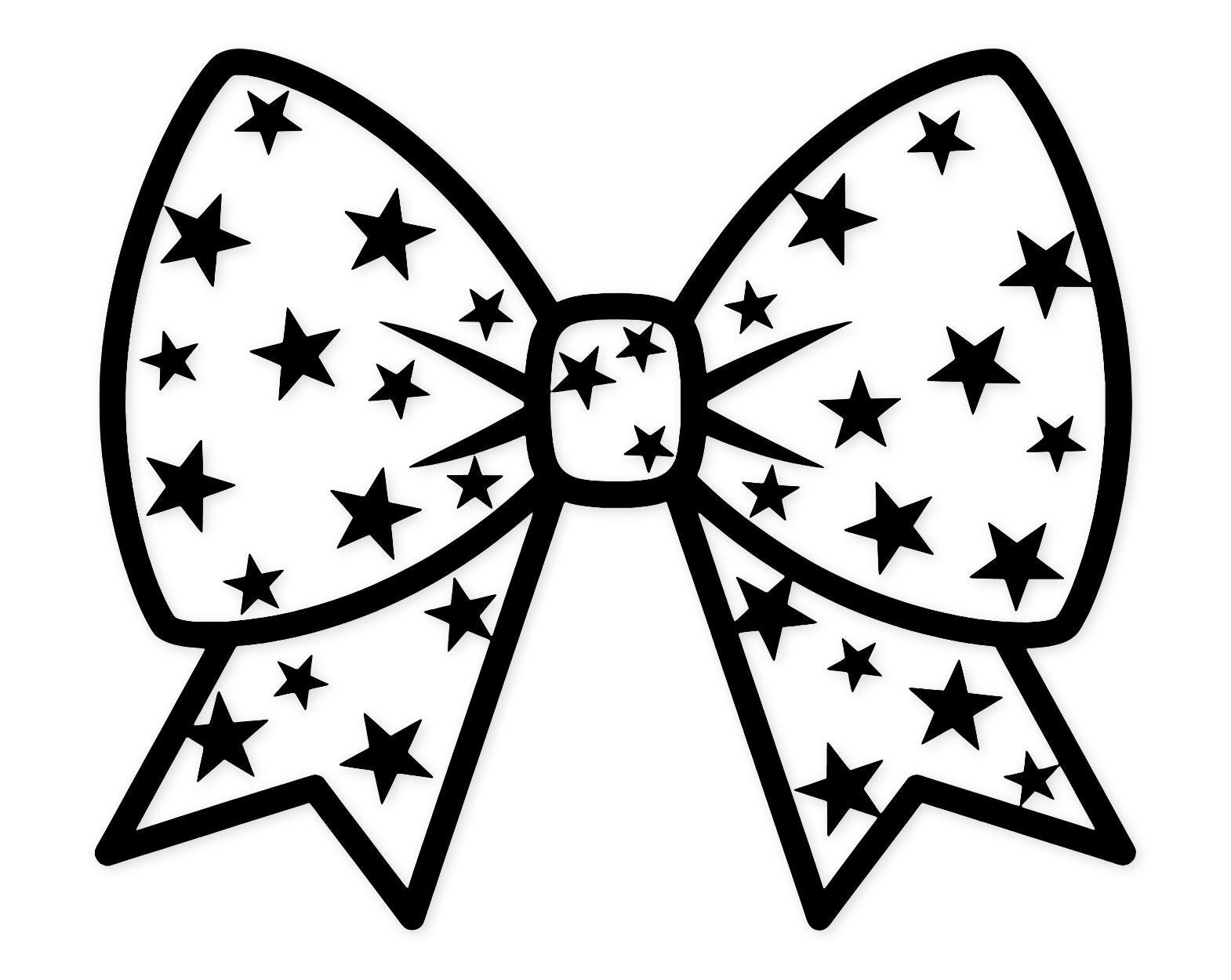 Bow With Stars Svg Png: Bold High Contrast Cut File For Stickers