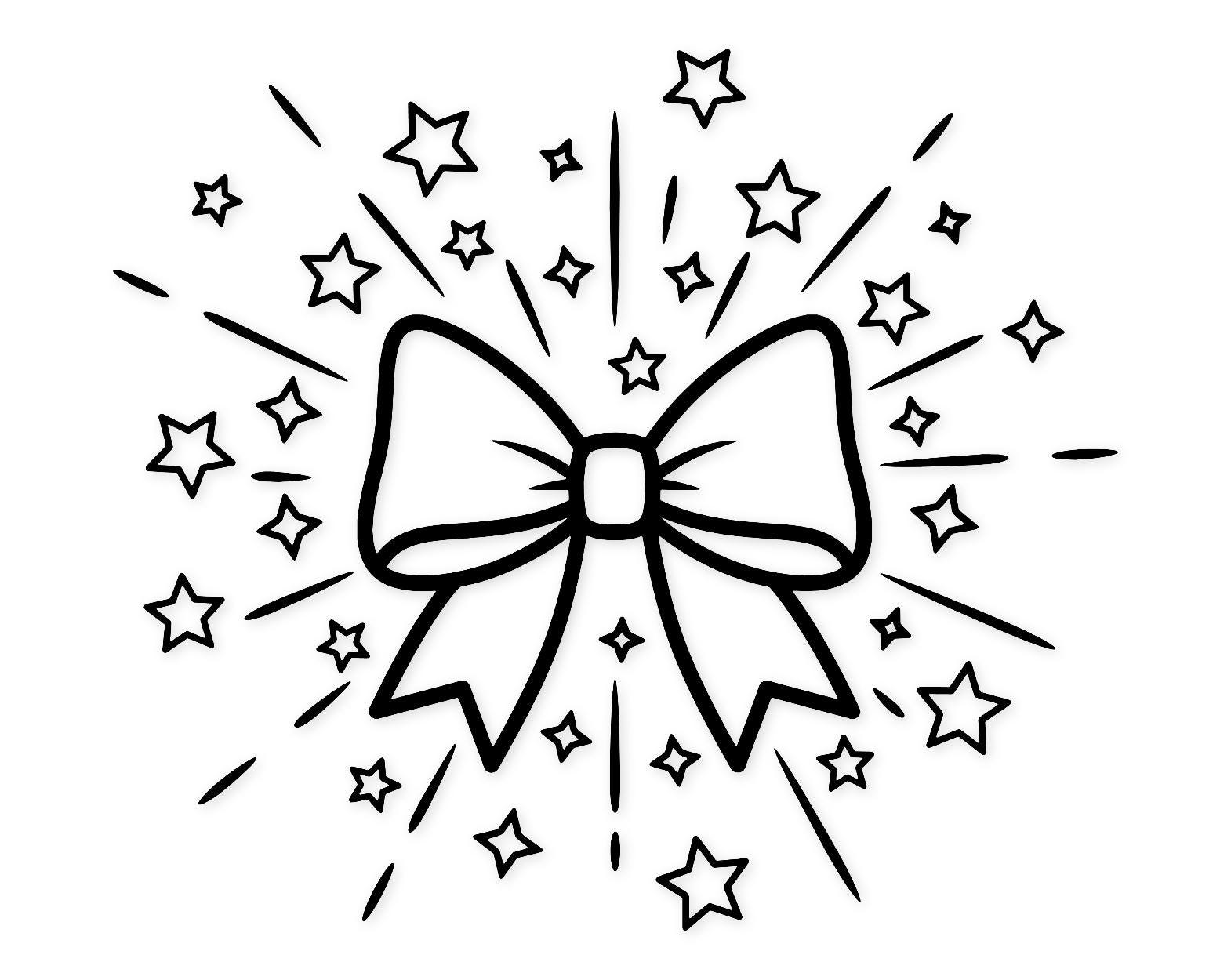 Cheer Bow Svg Png: Bold High Contrast Design For Celebrations