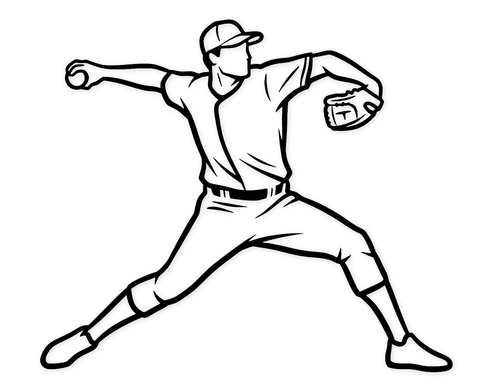 Pitcher Pose Svg Png: Bold Line Art For T-Shirts