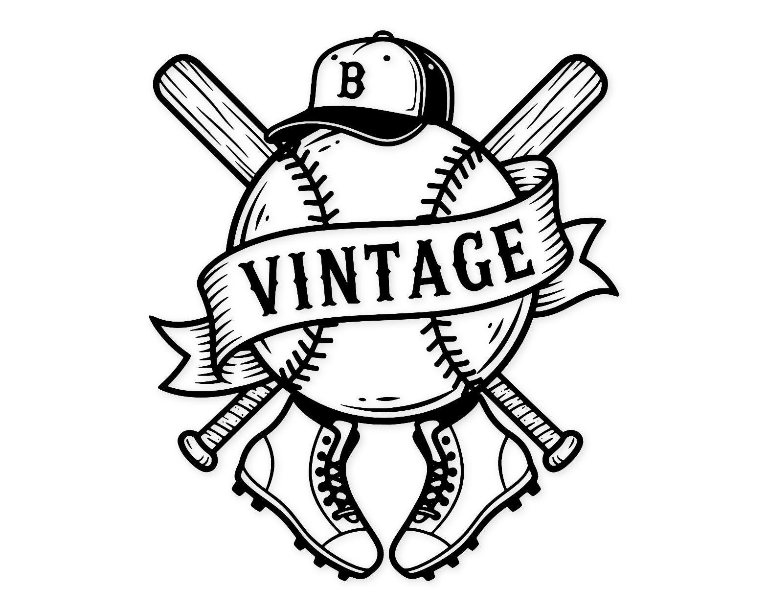 Vintage Baseball Svg Png: Nostalgic Cut File For T-Shirts