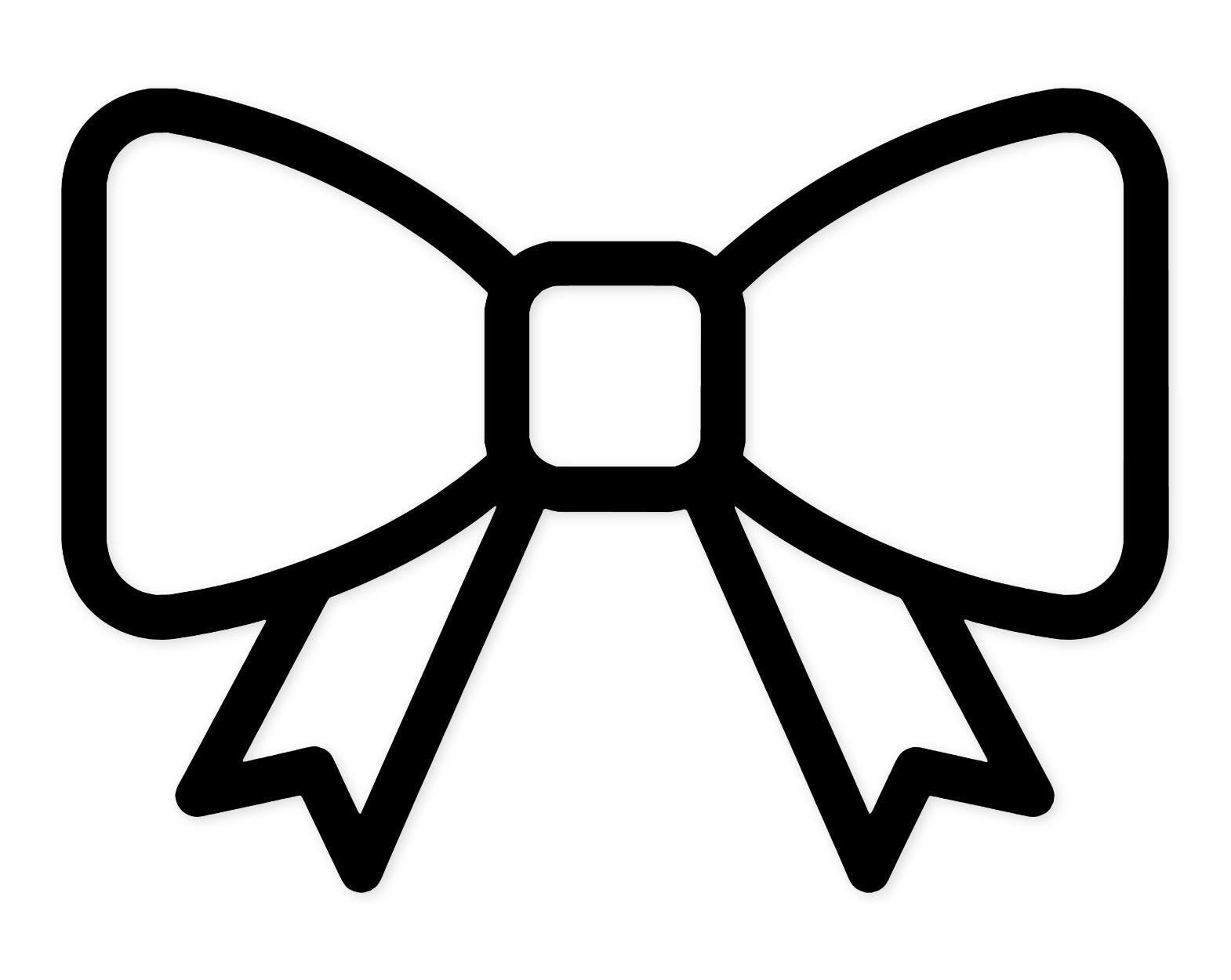 Bold Bow Outline Svg Png: Minimalist Design For Cricut