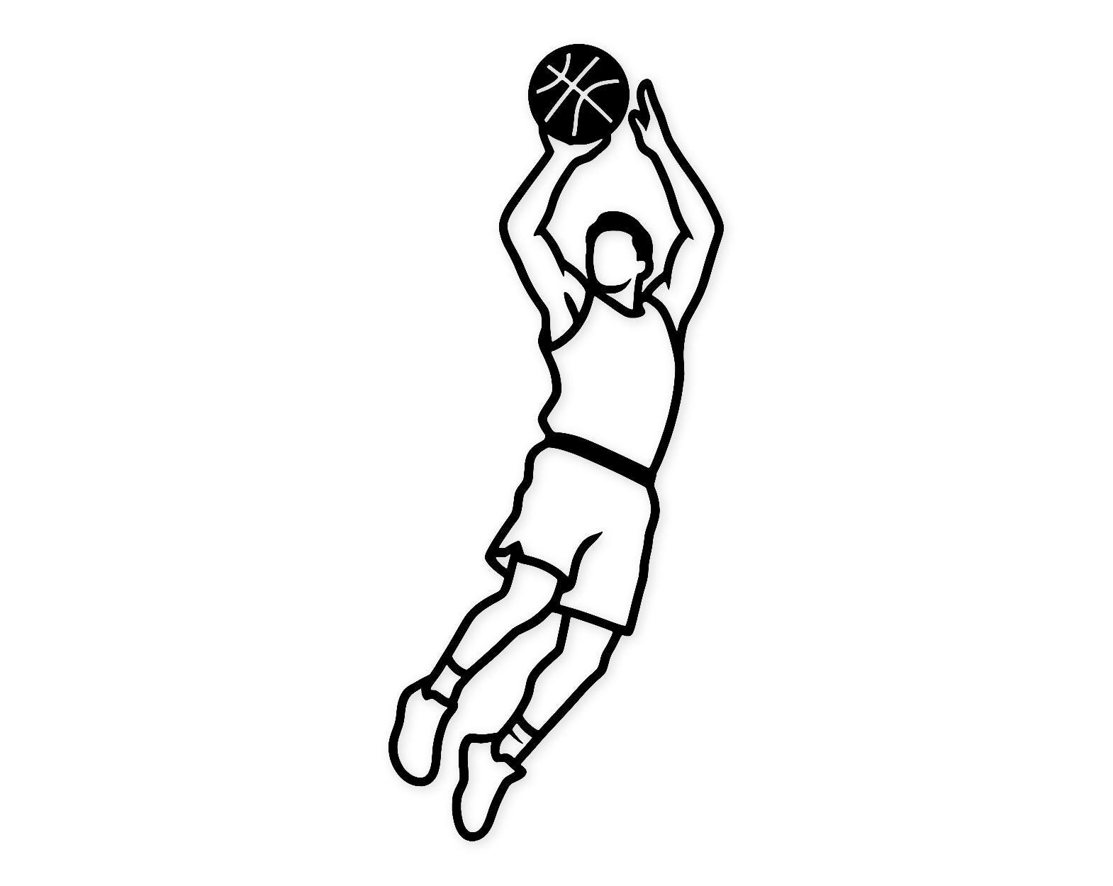 Player Shooting Svg Png: Bold Outline Design For Sports Decor