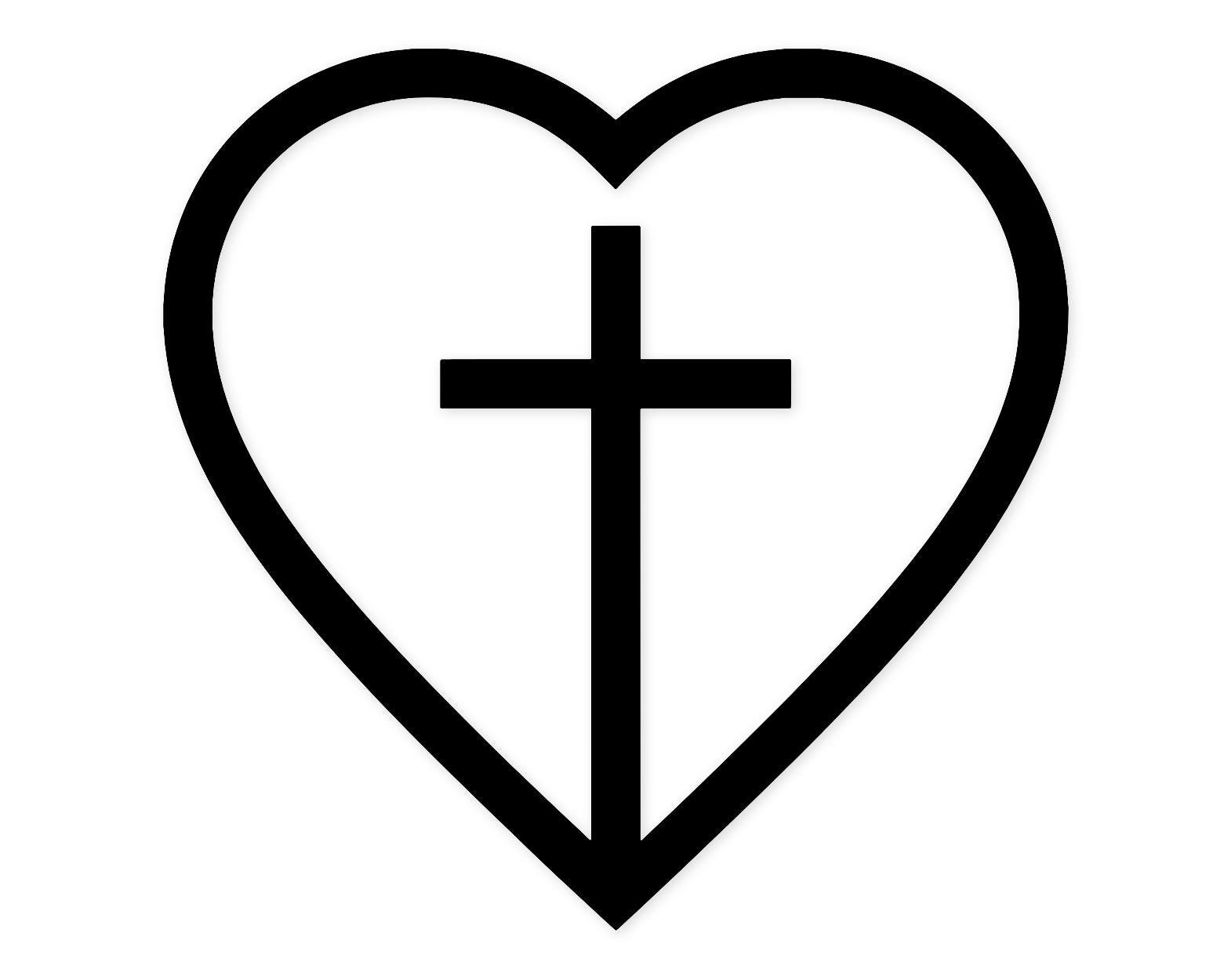 Heart And Cross Svg Png: Cut Ready Digital Design For Cricut Silhouette