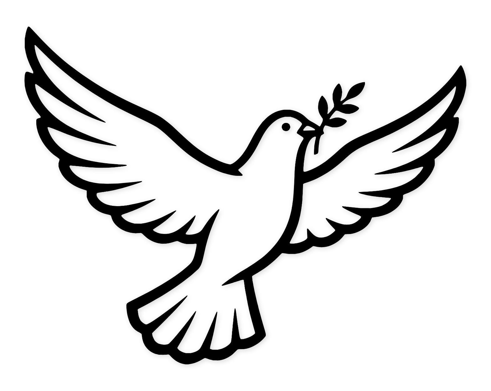 Dove Symbol Svg Png: Cut Ready Digital Design For Cricut Silhouette