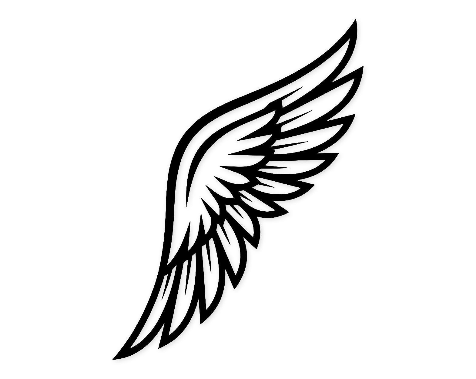 Simple Angel Wing Svg Png: Elegant Design For Wall Art