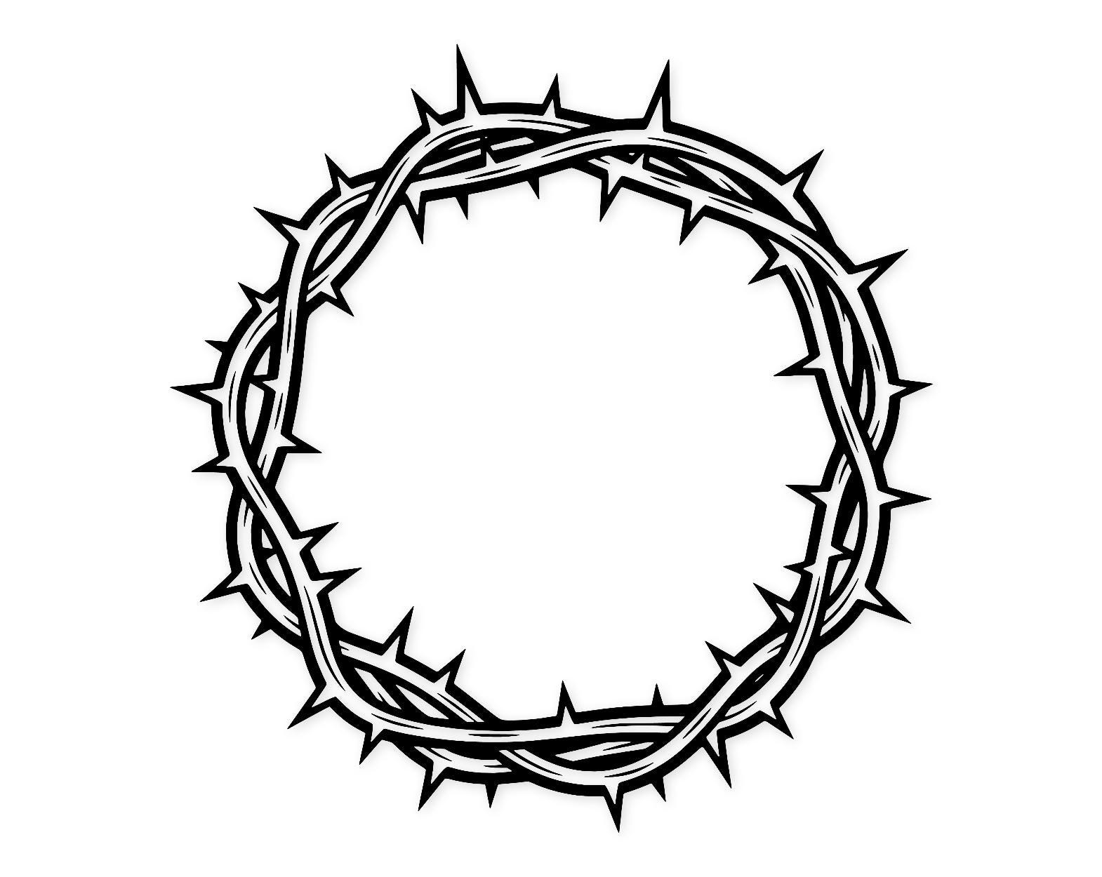 Crown Of Thorns Svg Png: Cut Ready Digital Design For Cricut Silhouette