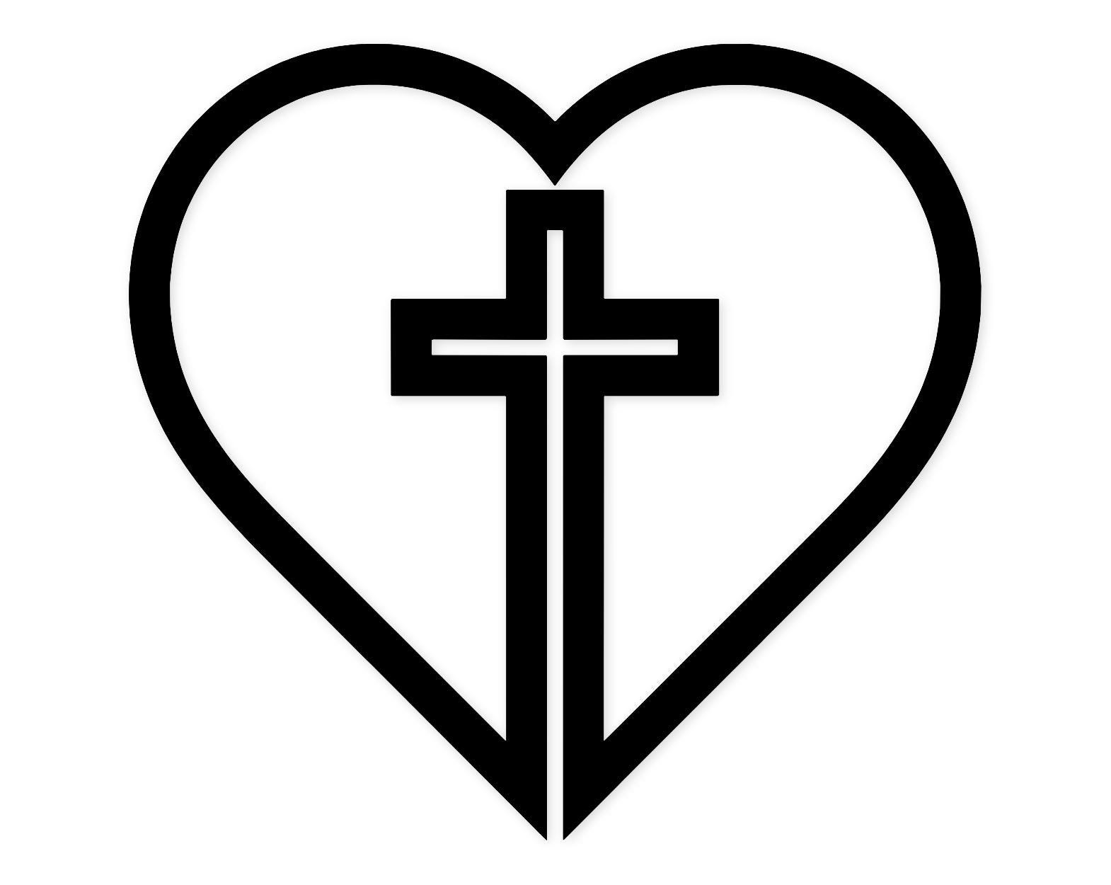 Heart With Cross Svg Png: Bold Design For T-Shirts