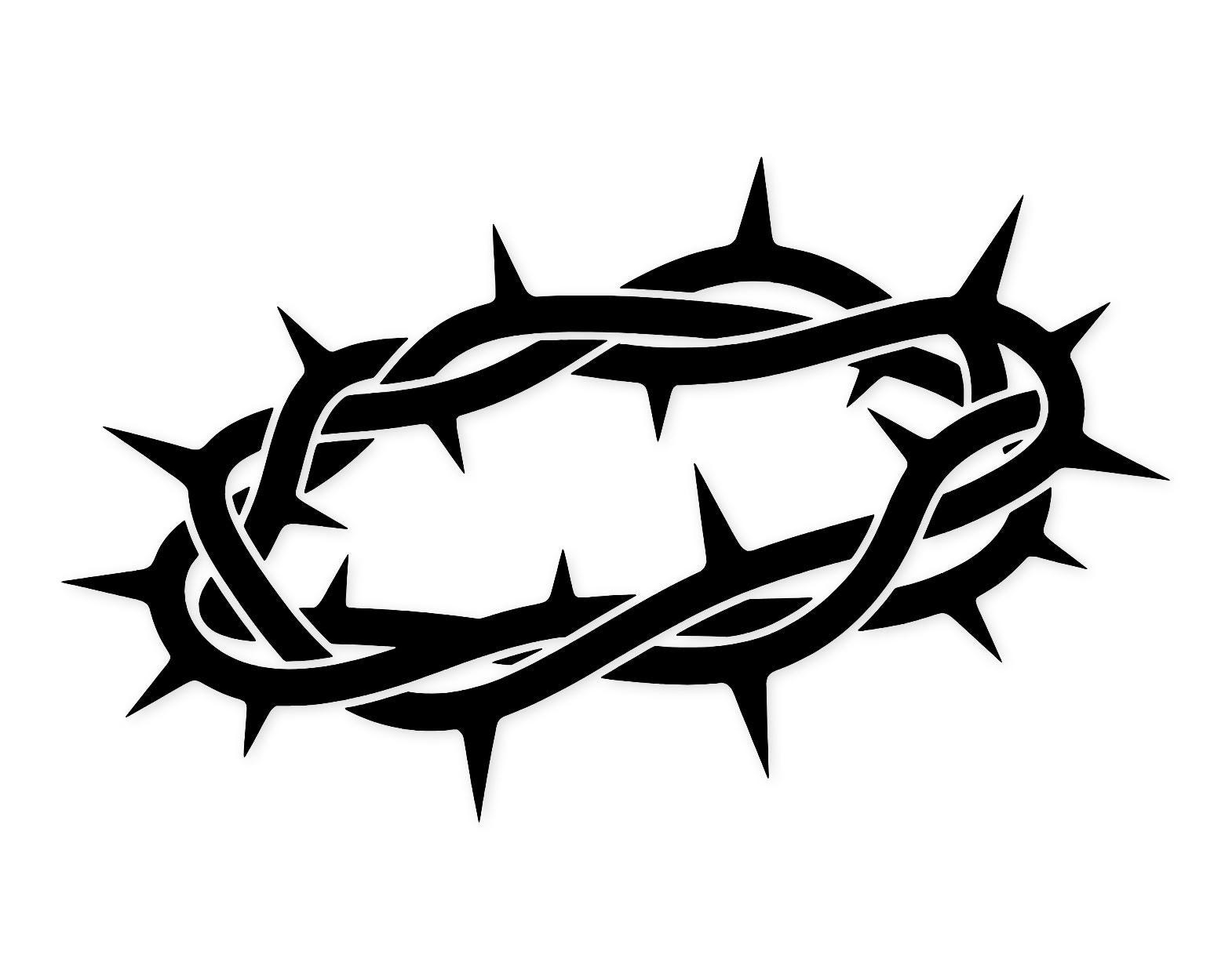 Crown Of Thorns Svg Png: Bold Outline Design For Wall Art