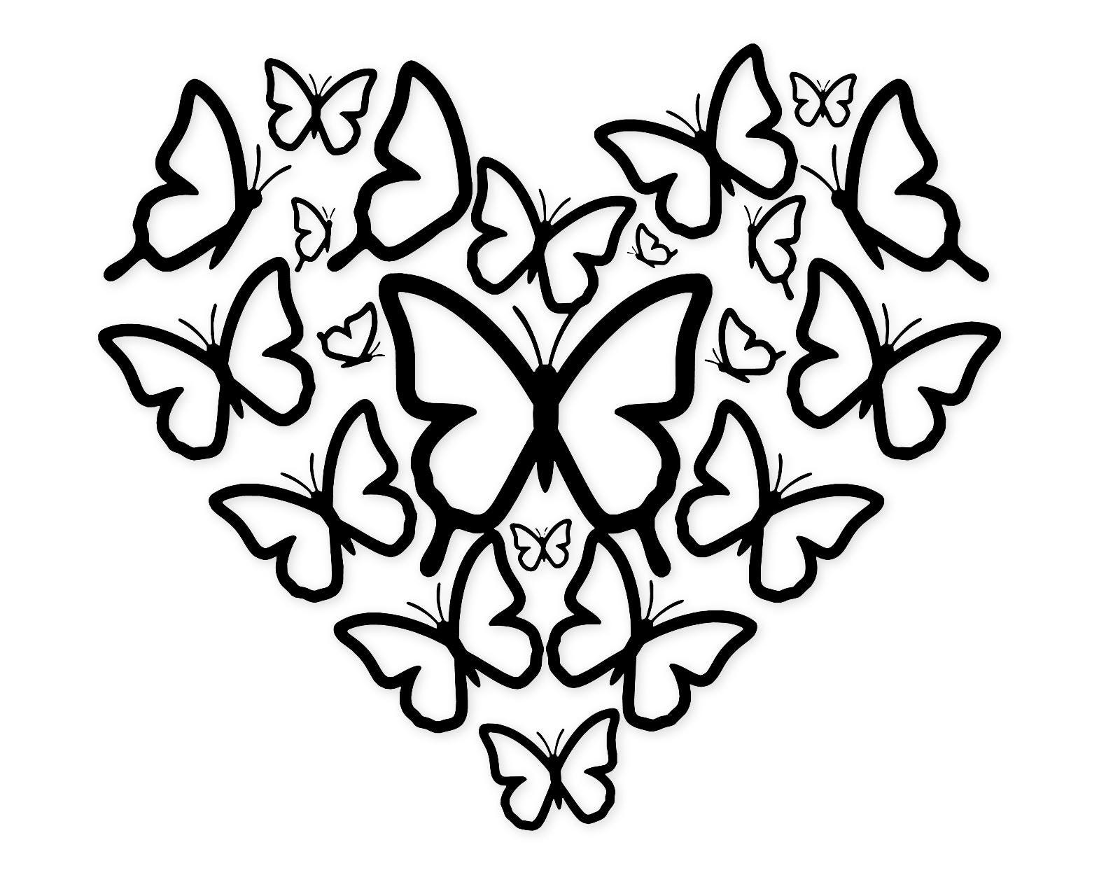 Butterfly Heart Svg Png: Bold Design For Wall Art
