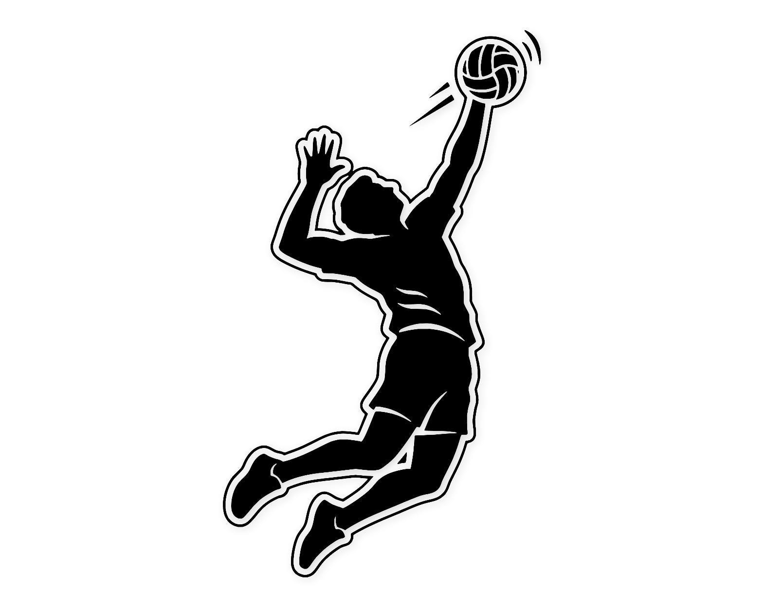 Spike Action Svg Png: Dynamic Volleyball Cut File For T-Shirts